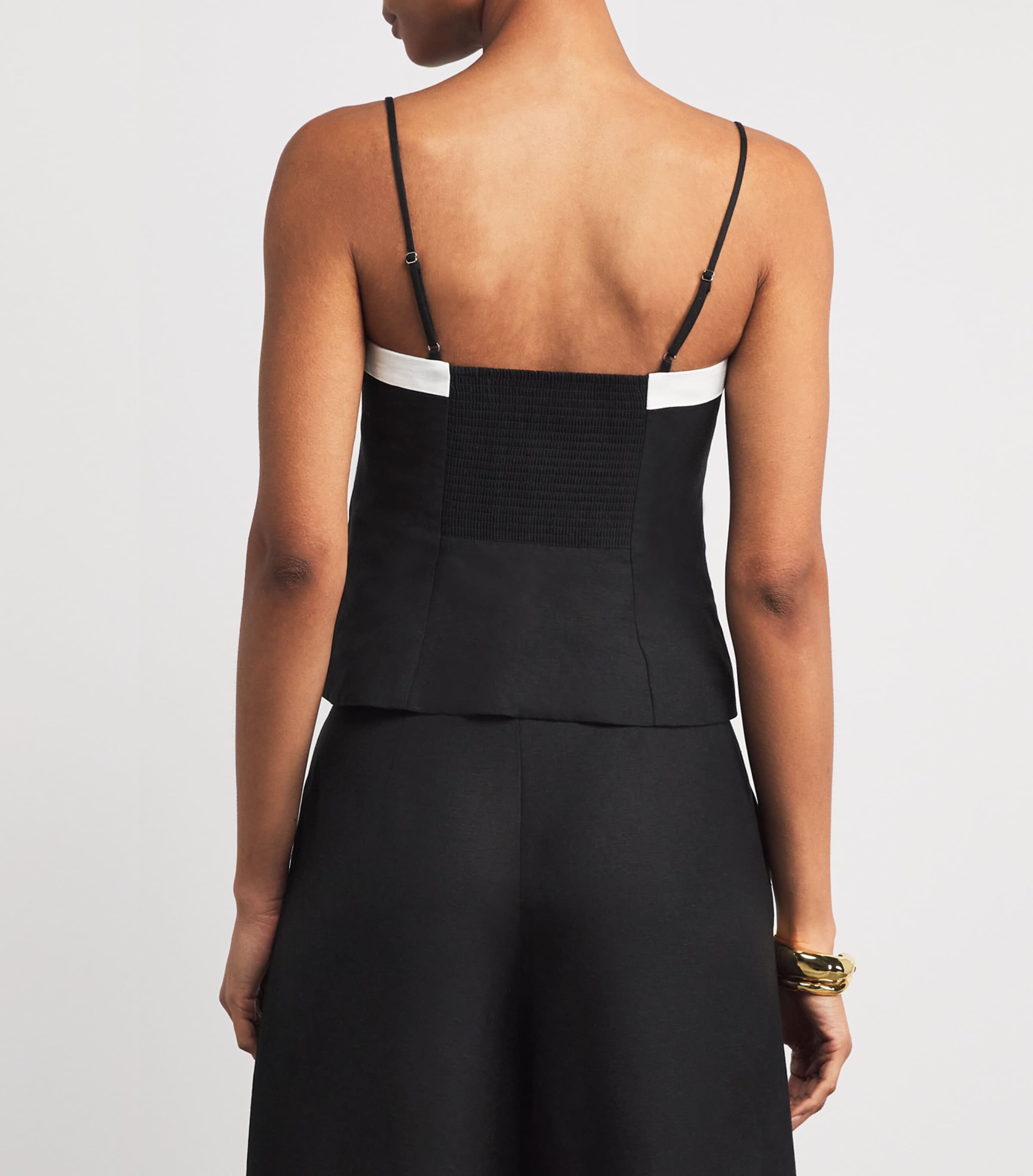 Linen-Blend Eleanor Cami Top BLACK MULTI Image 4