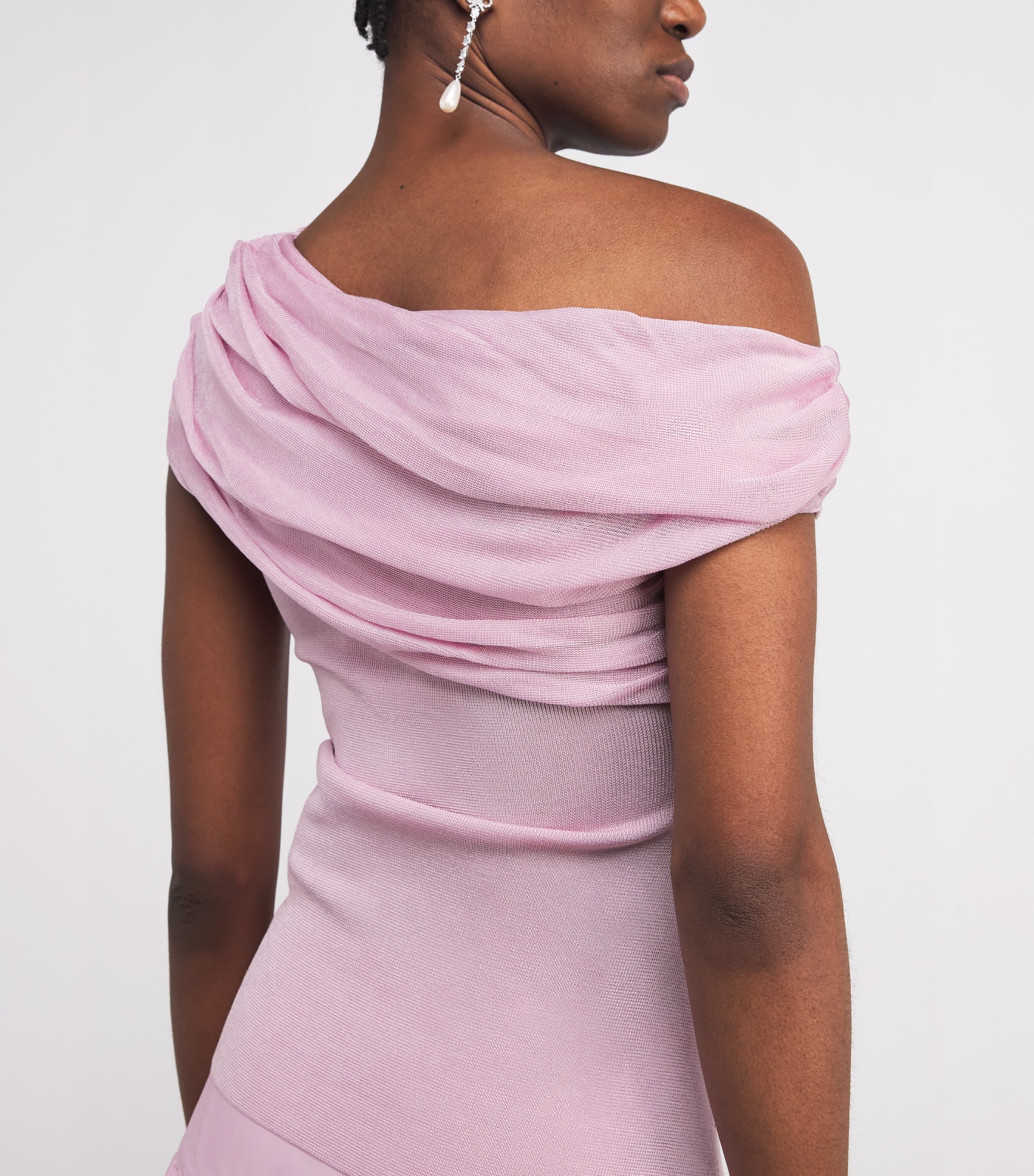 Draped Maxi Dress PINK Image 6