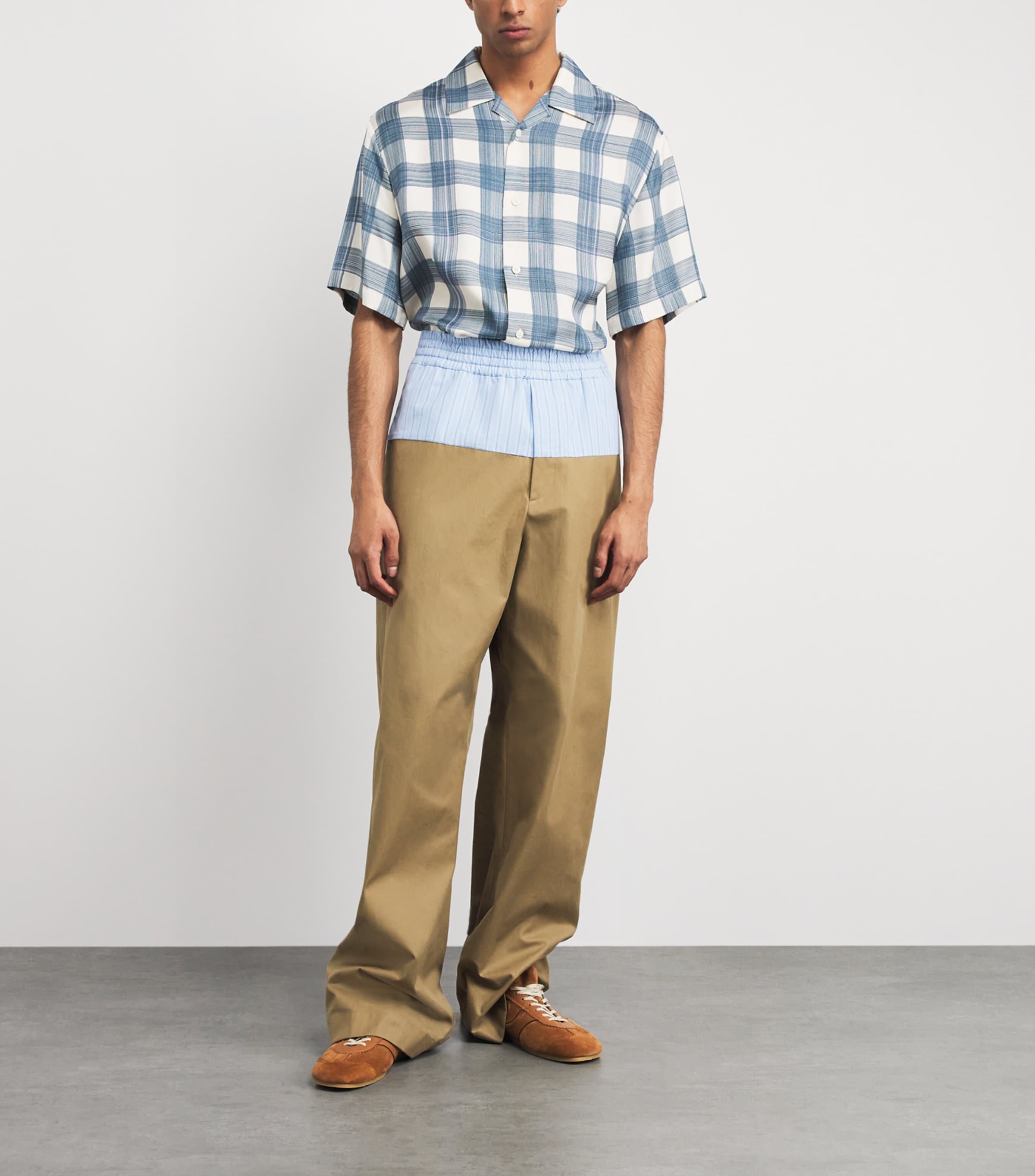 DRIES VAN NOTEN Suede Low-Top Sneakers Tan Image 4
