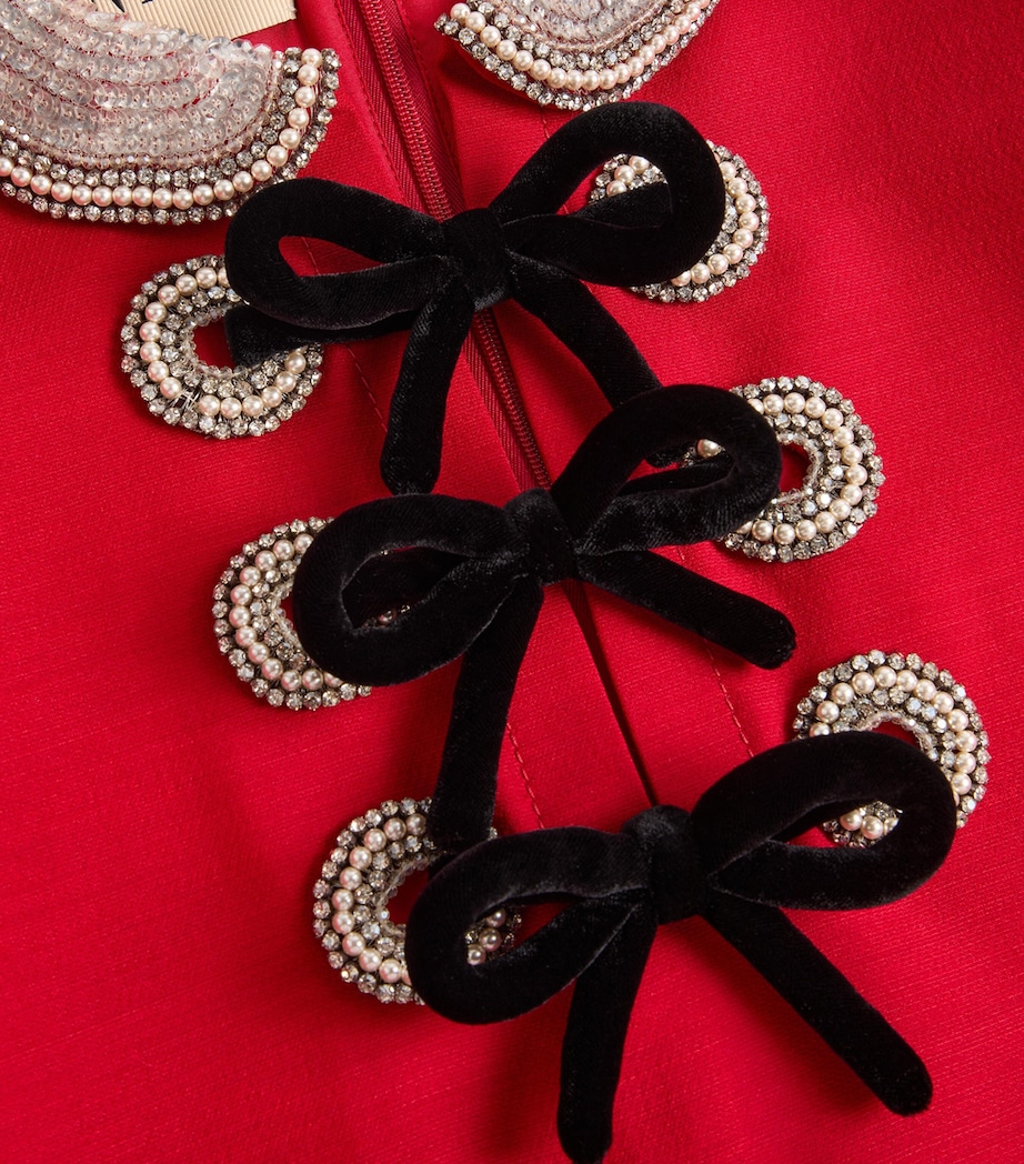 Wool-Silk Crystal Mini Dress D5Q Image 3