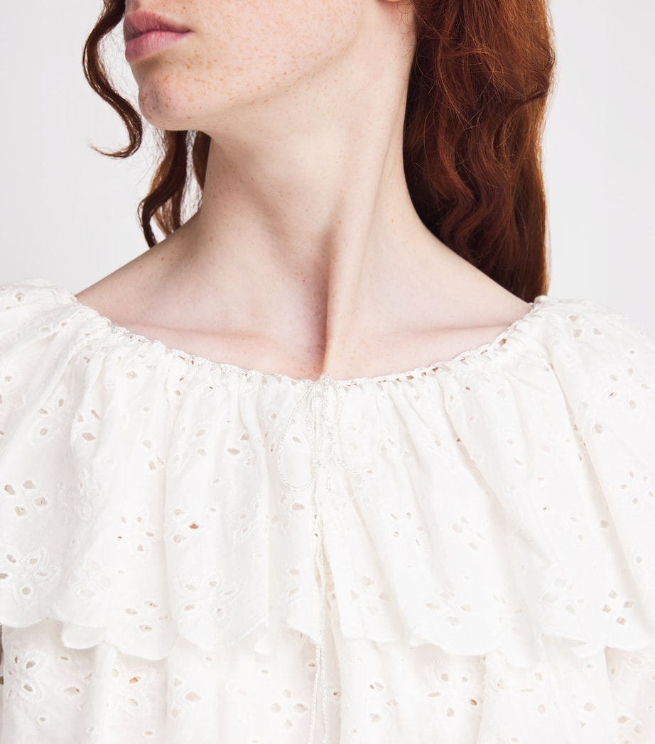 Cotton Broderie Caserta Top IVORY Image 6