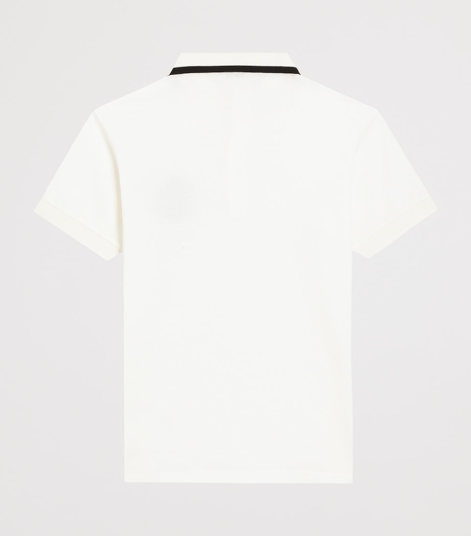Dolce&Gabbana Kids Cotton Crest Polo Shirt (8-12+ Years) White Image 2