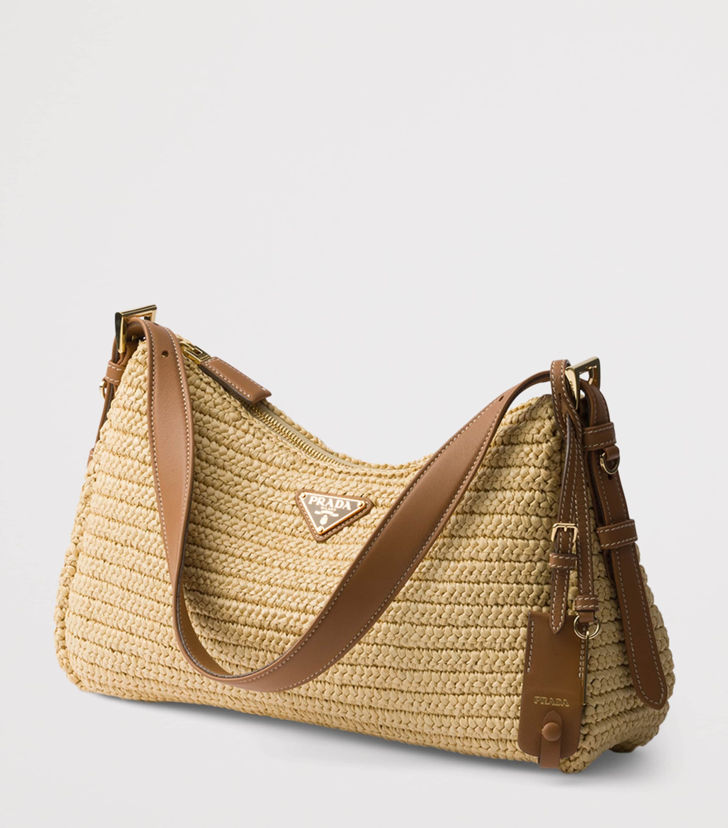 Large Crochet and Leather Aimée Shoulder Bag F0018 Image 3