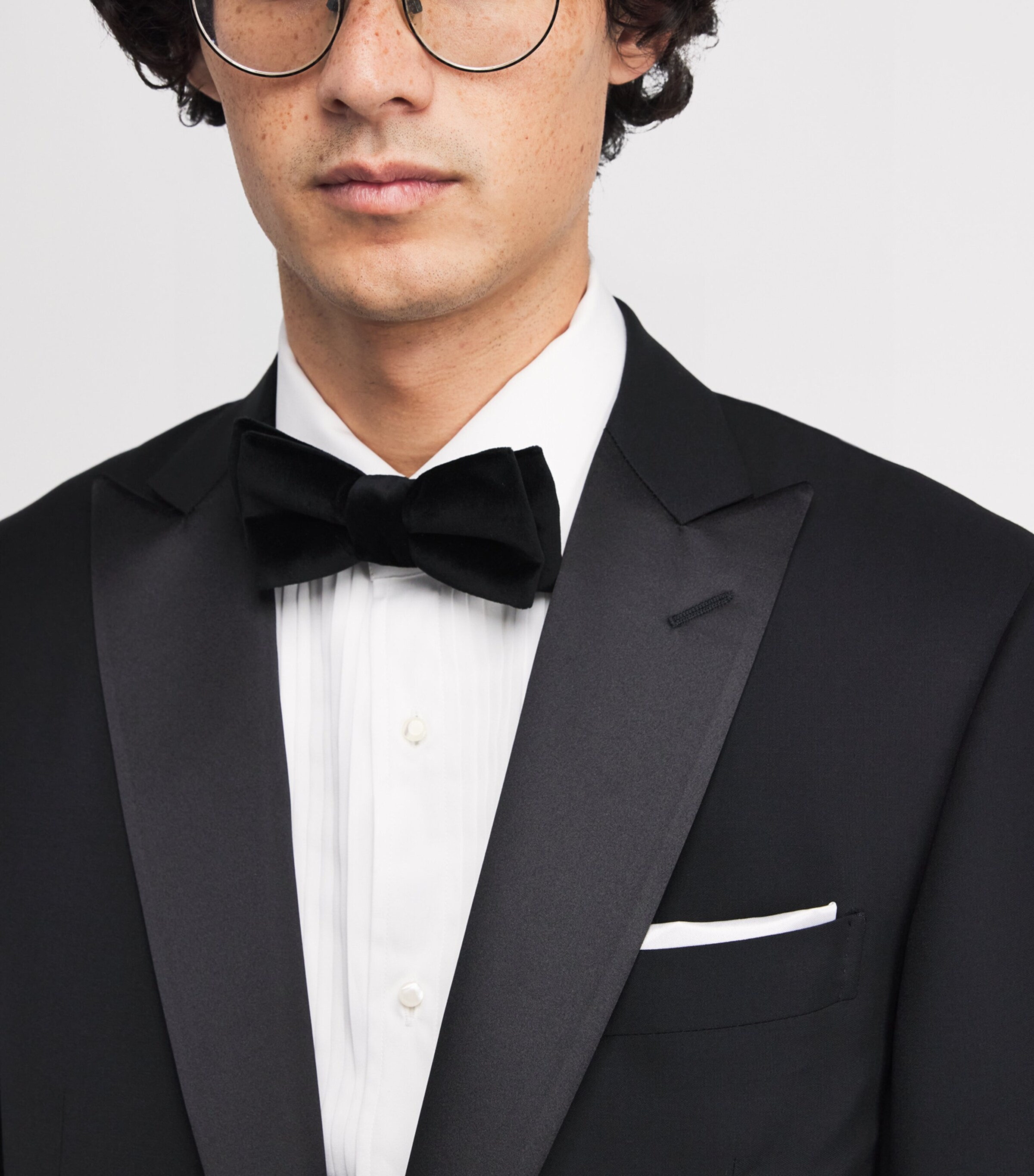 Wool-Satin 2-Piece Tuxedo 020-BLK Image 7