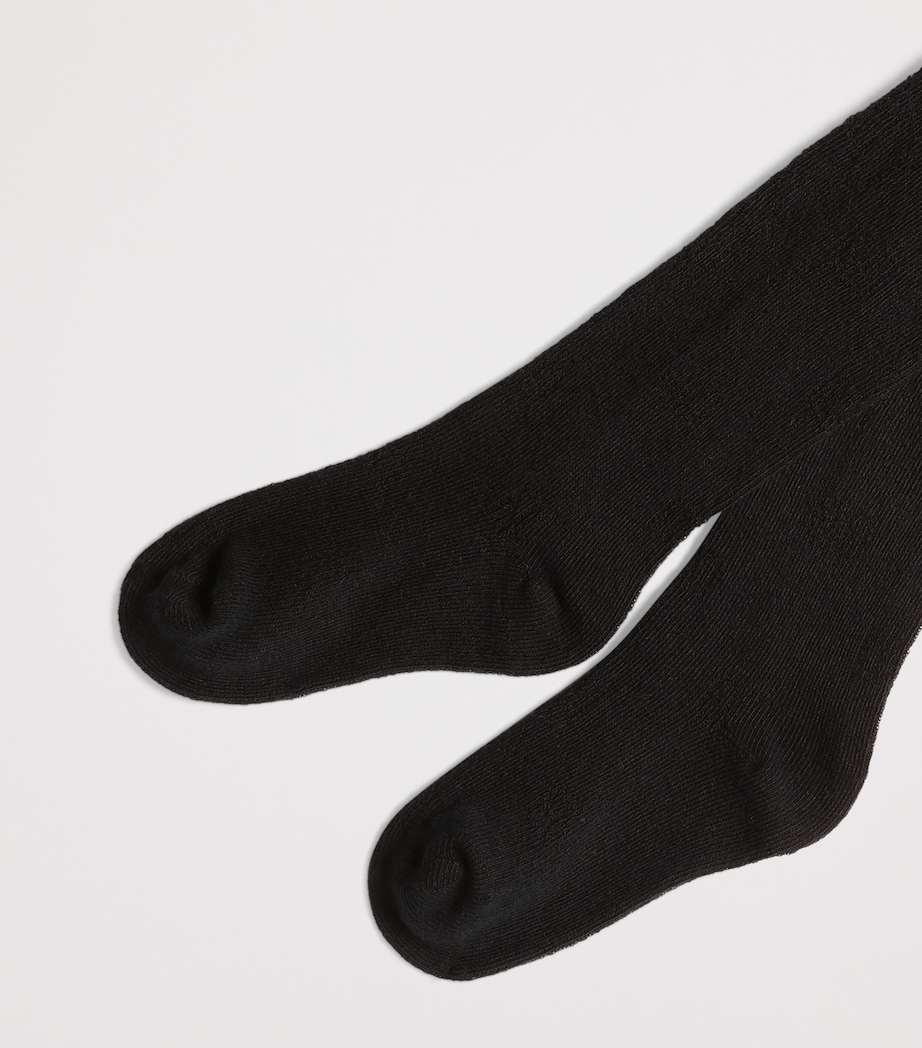 Dolce&Gabbana Kids Stretch-Cotton Tights Very Dark Blue Image 2