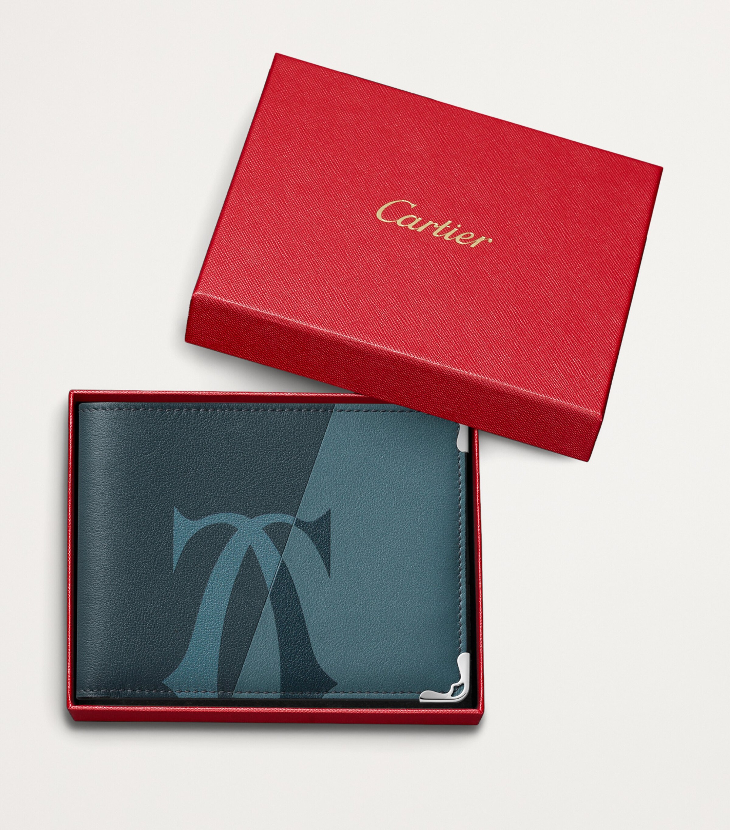 Cartier Leather Must de Cartier XL Logo Bifold Wallet Grey Image 2