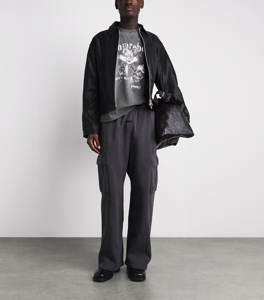 DOMREBEL Mens Cotton Collect T-Shirt Faded Black Image 2