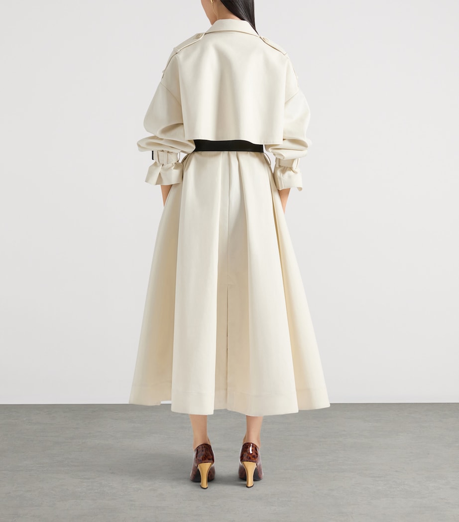 Cotton Belted Trench Coat IVORY Image 3