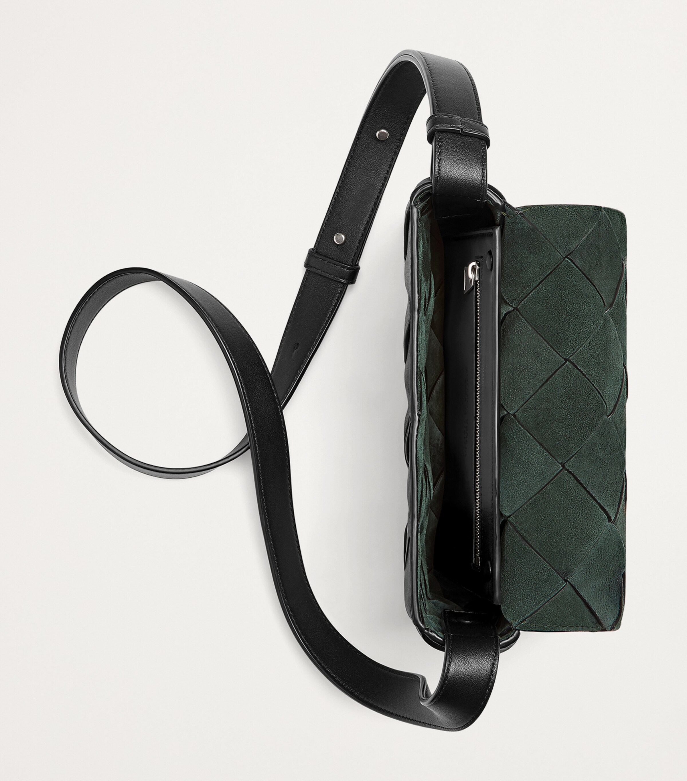 Suede Intreccio Diago Cross-Body Bag 8803 Image 5