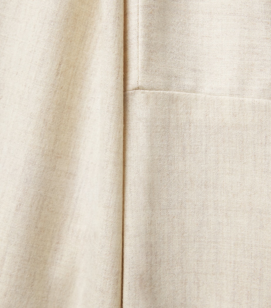 Cashmere-Wool Wide A-Line Shirt UNDYED Image 5