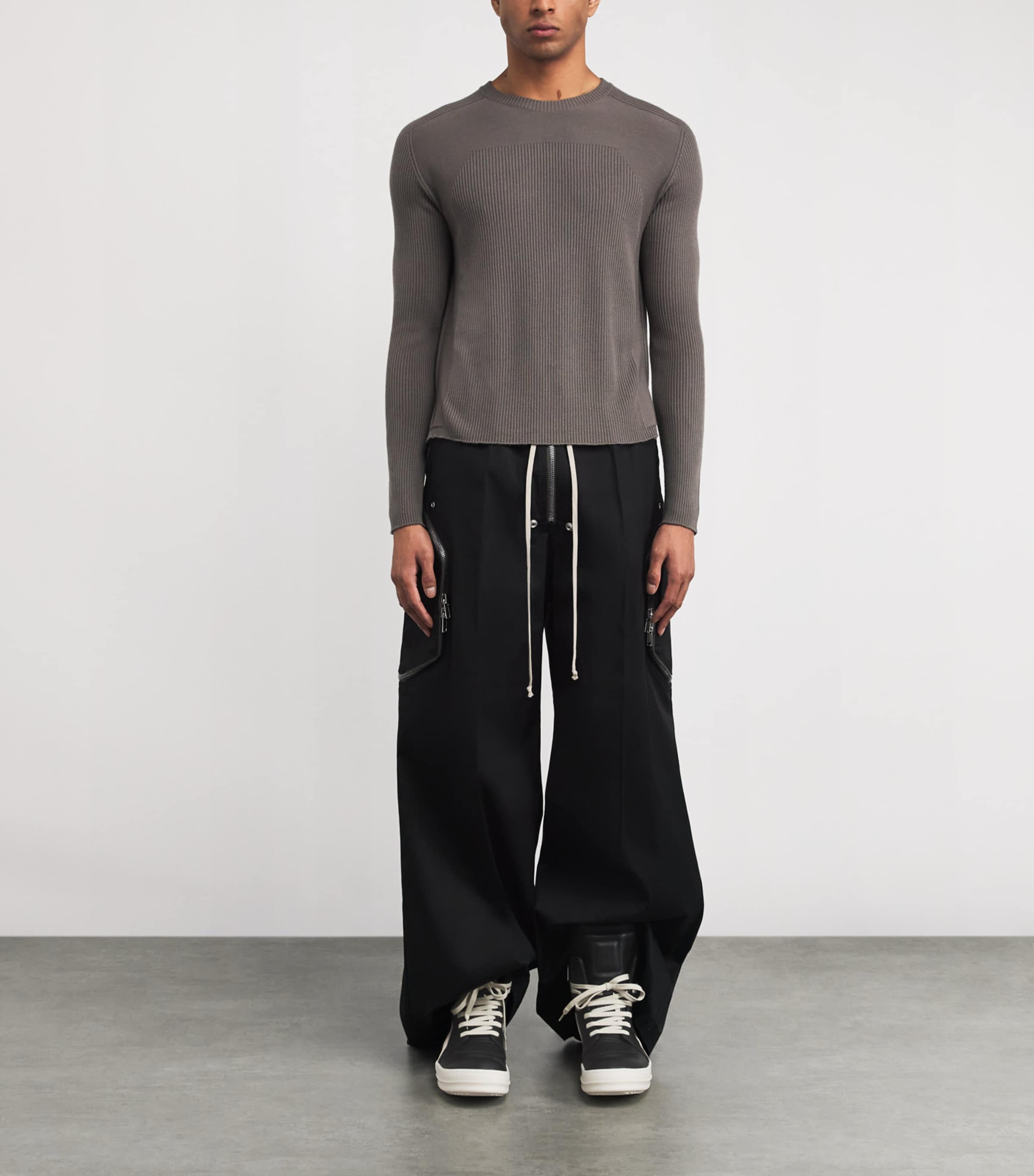 Leather Geobasket High-Top Sneakers BLACK/MILK/MILK/ 911 Image 6