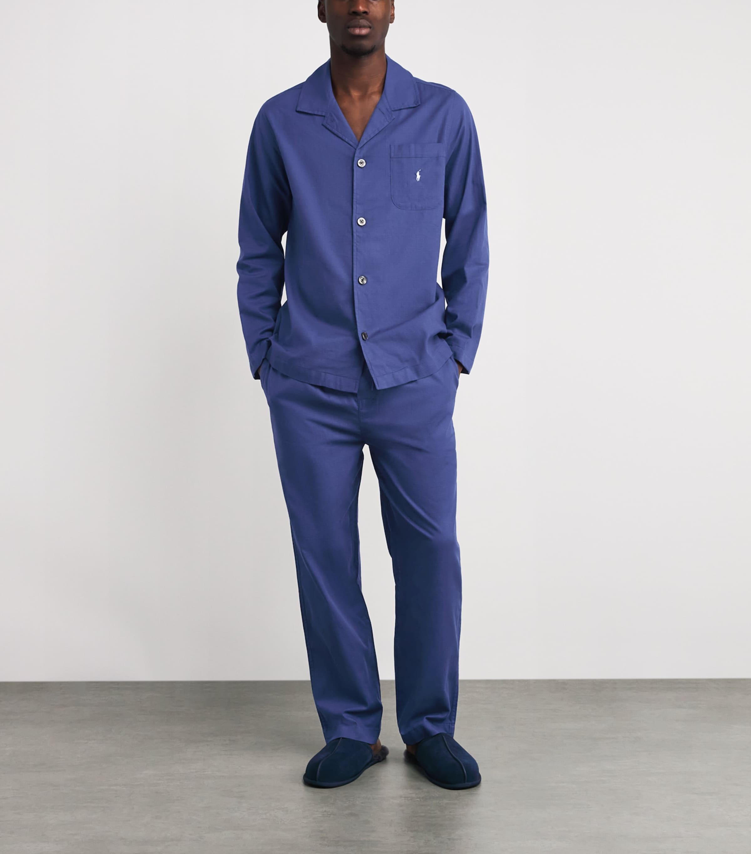 Cotton Check Pyjama Set FAIRWAY GLEN NVY Image 1