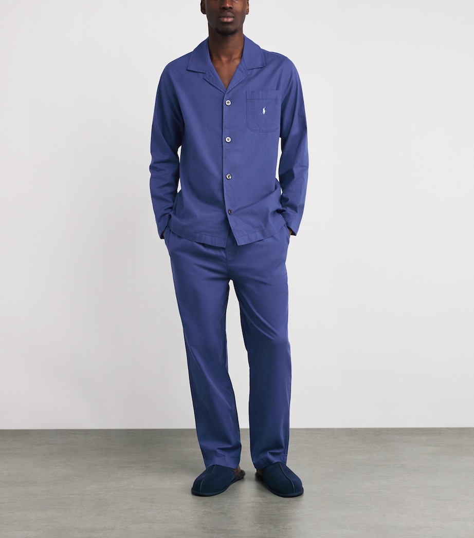 Cotton Check Pyjama Set FAIRWAY GLEN NVY Image 1