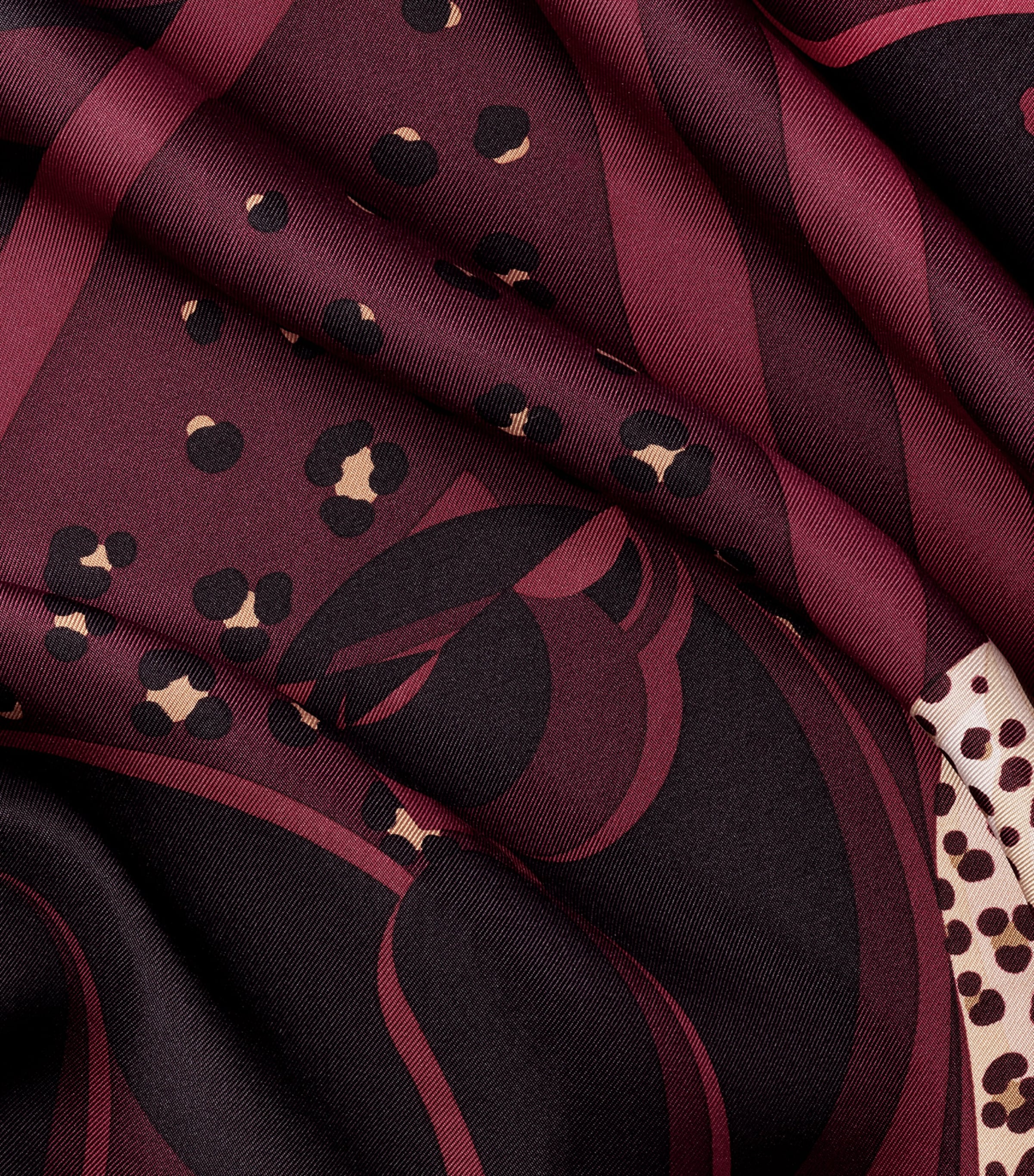 Silk Panthère Illusion Scarf GRAPE Image 3