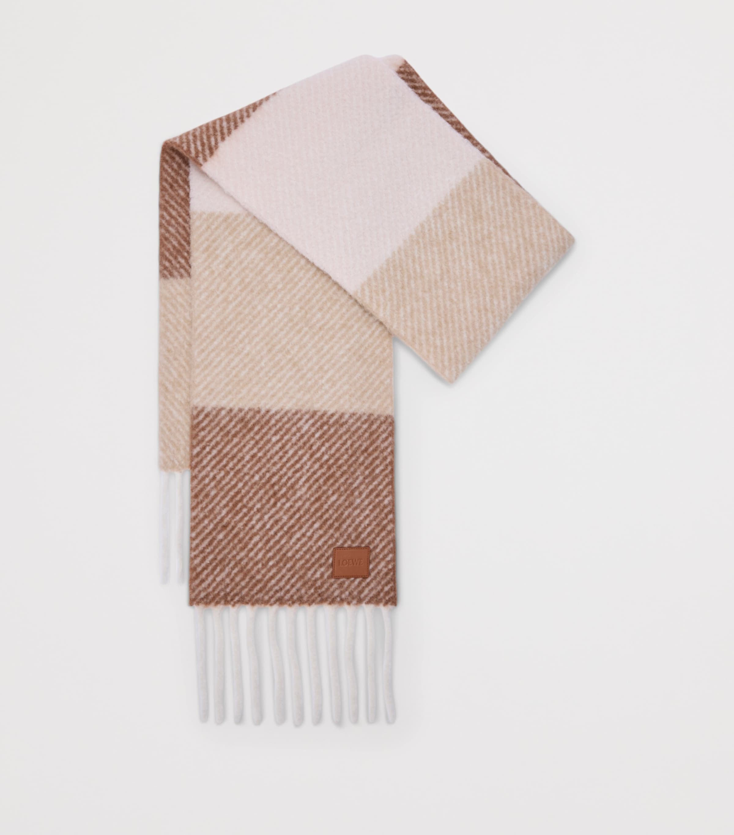 Wool-Blend Jacquard Scarf MOCHA/BEIGE Image 2