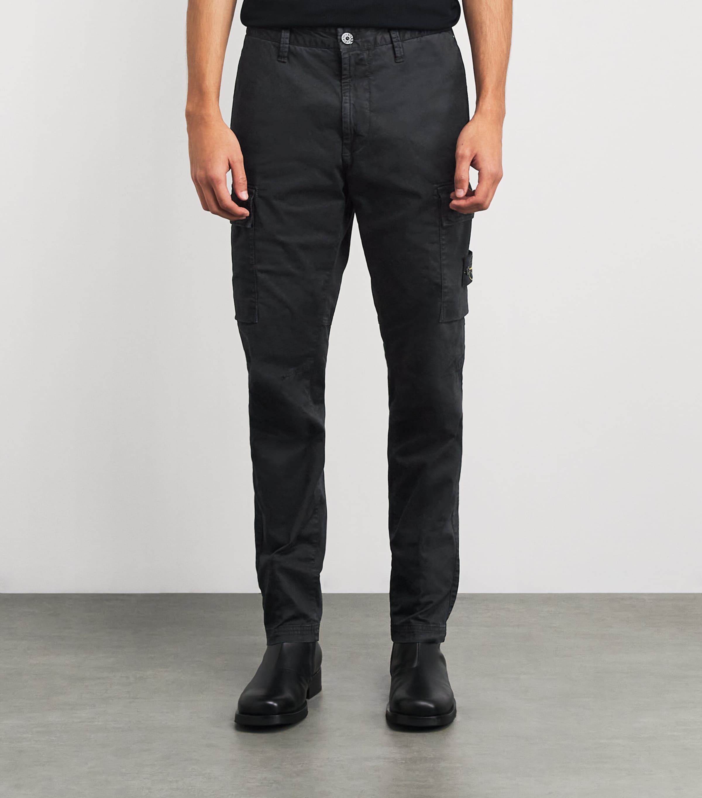 Stretch-Cotton Cargo Trousers V0129 Image 3