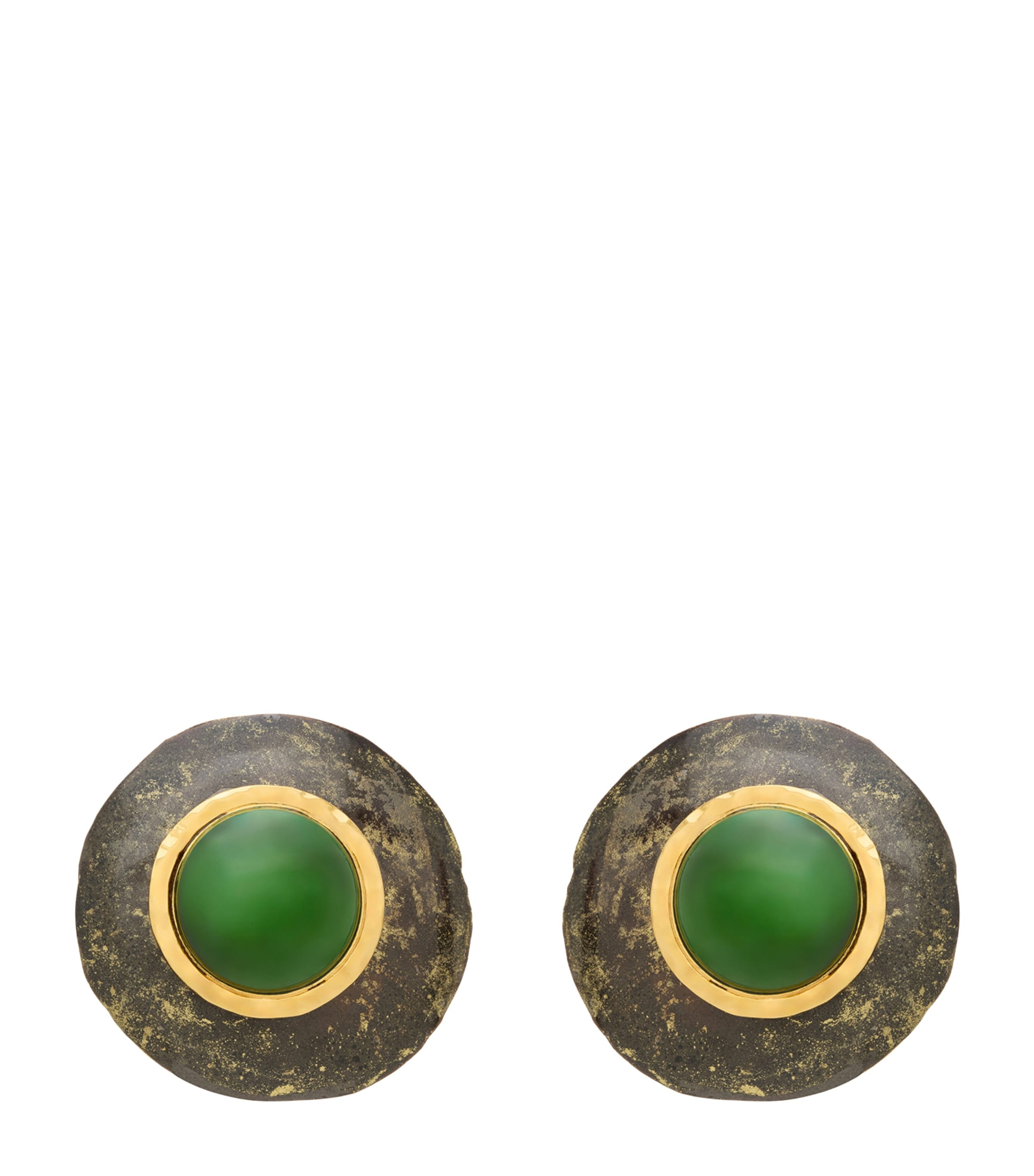 Saint Laurent Ceramic and Cabochon Earrings