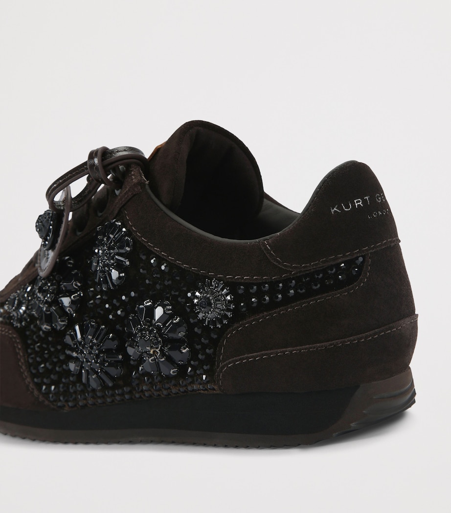 Suede Embellished Chelsea Sneakers DARK BROWN Image 2