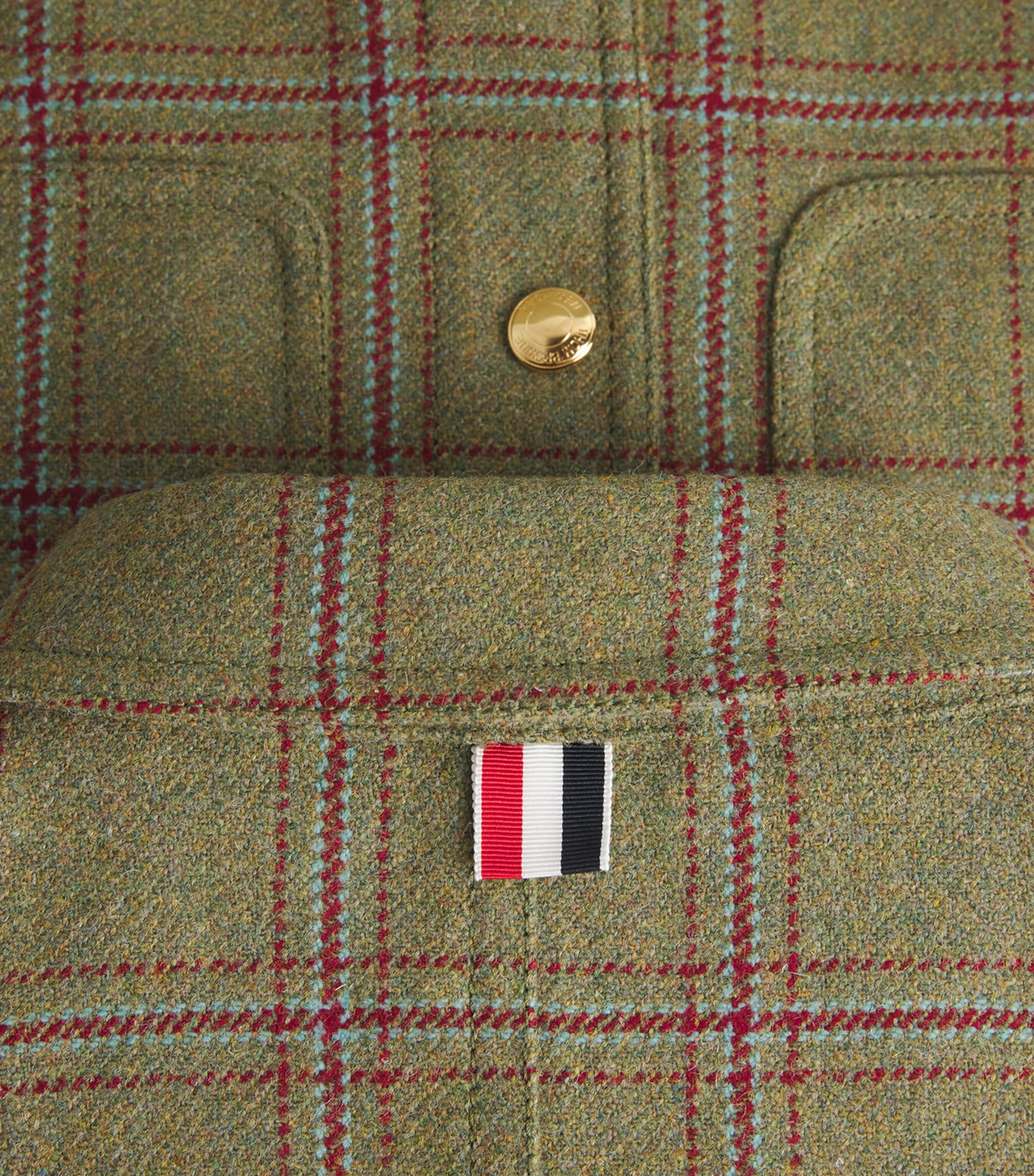 Wool Utility Patch Pocket Shirt Jacket GREEN Image 5