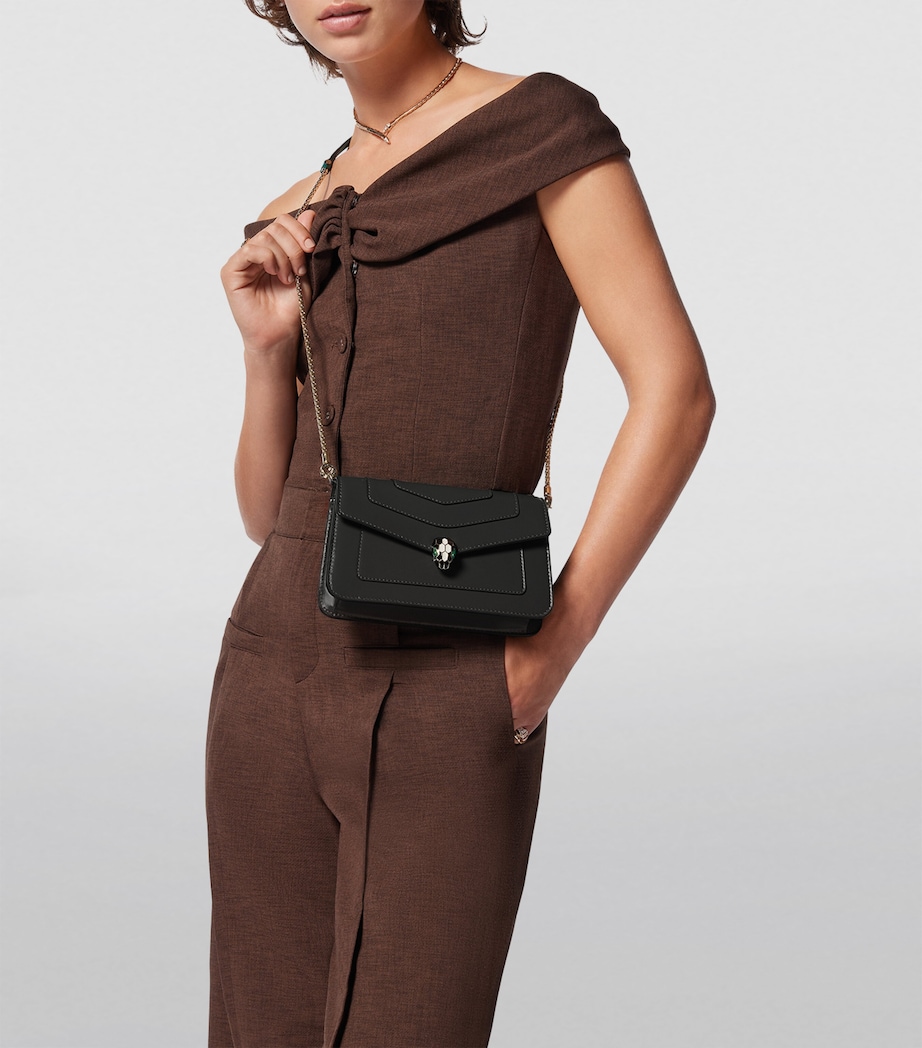 Serpenti Forever Chain Wallet BLACK Image 6