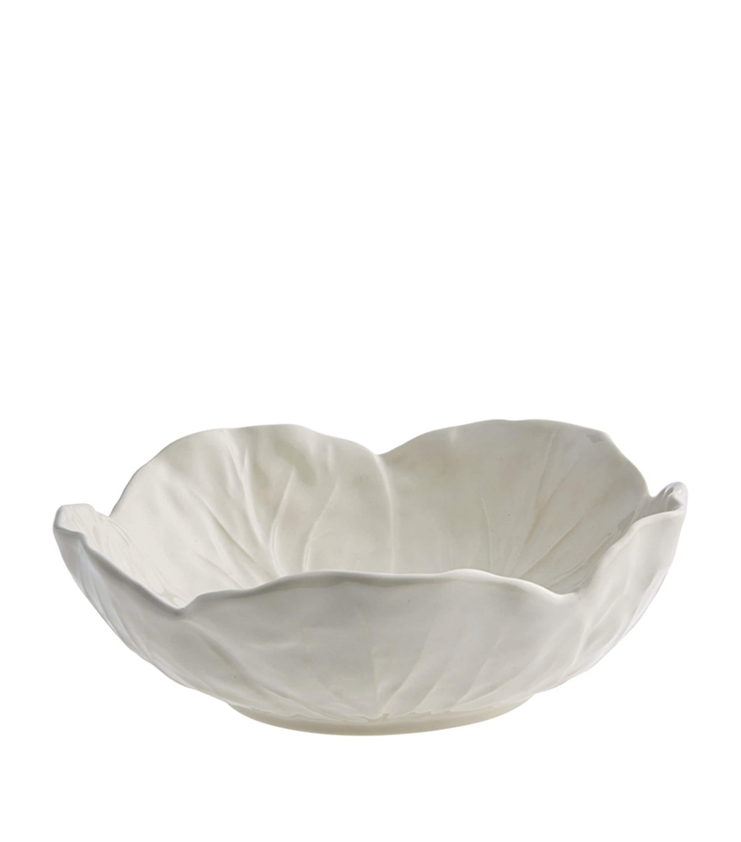 Shop Bordallo Pinheiro Cabbage Bowl In White