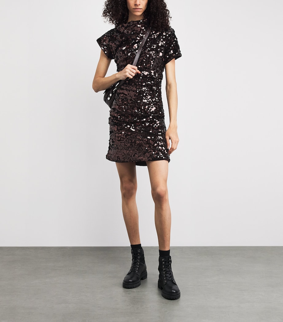 ganni sonora sequin dress Ganni Sonora Sequined Crepe Midi Dress, $310 | NET-A-PORTER.COM
