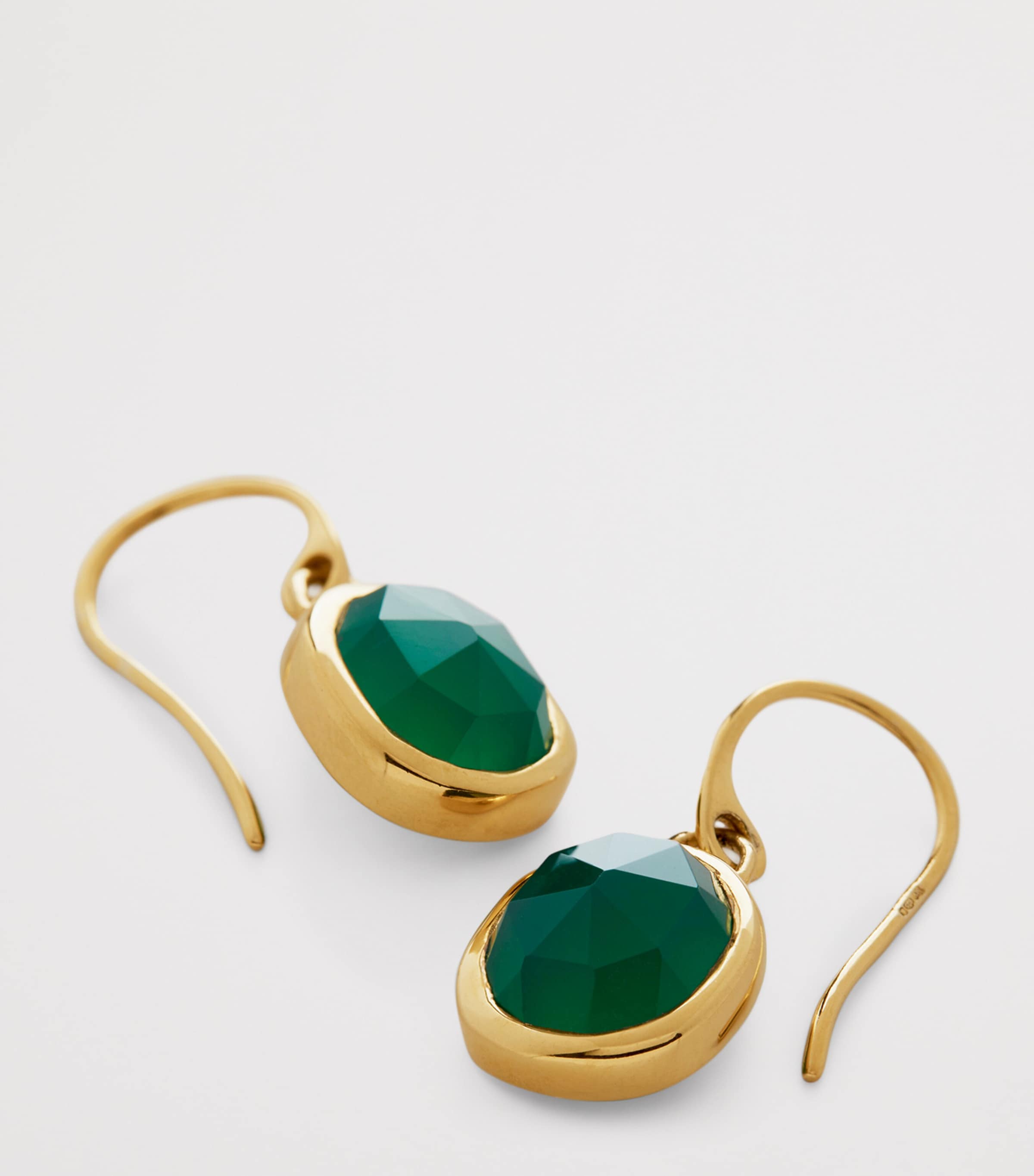 Gold Vermeil and Green Onyx Siren Earrings 18K GOLD VERMEIL Image 3