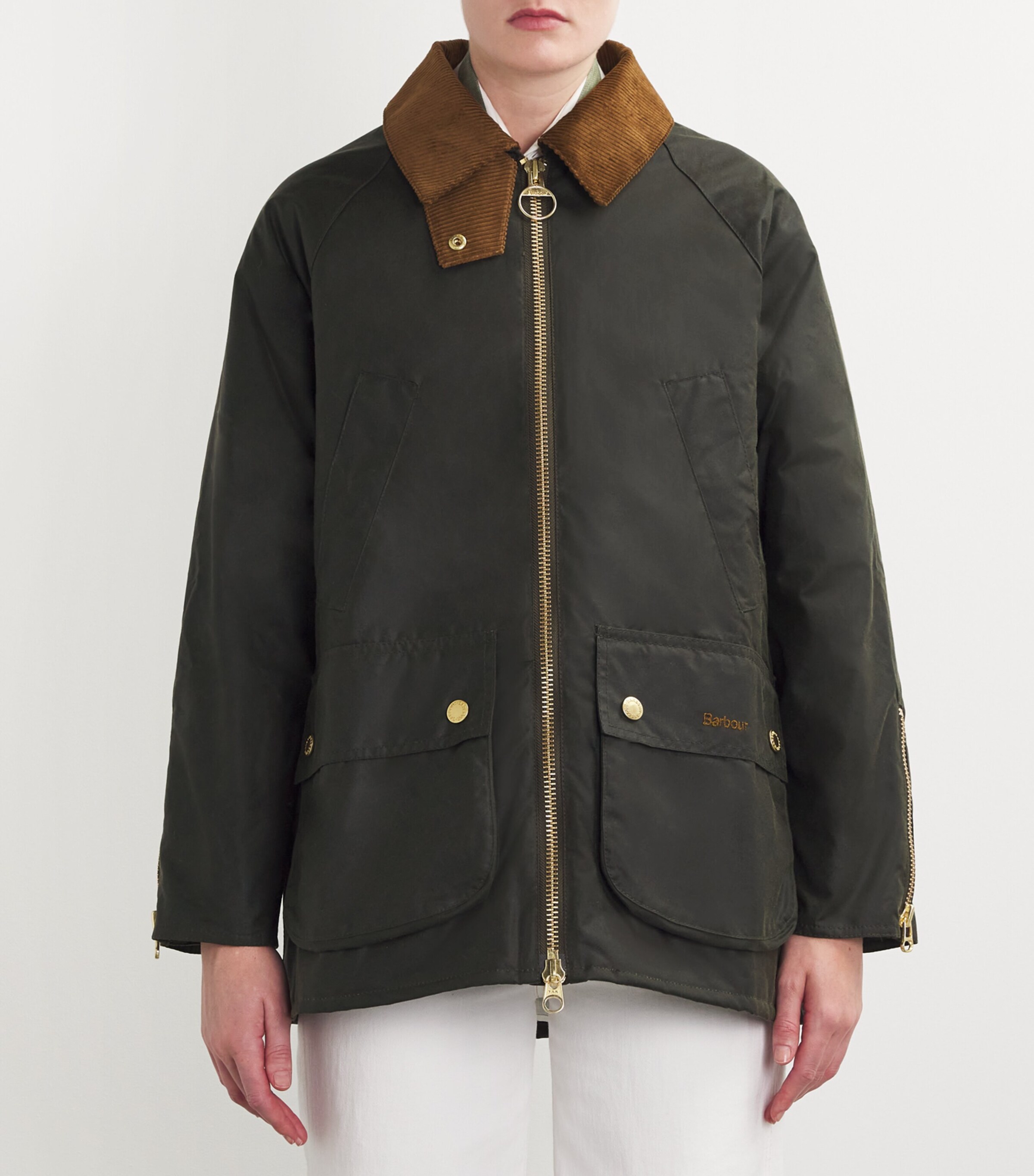 Barbour Esther 36インチ Barbour Green Waxed Cotton Esther Jacket | Harrods US