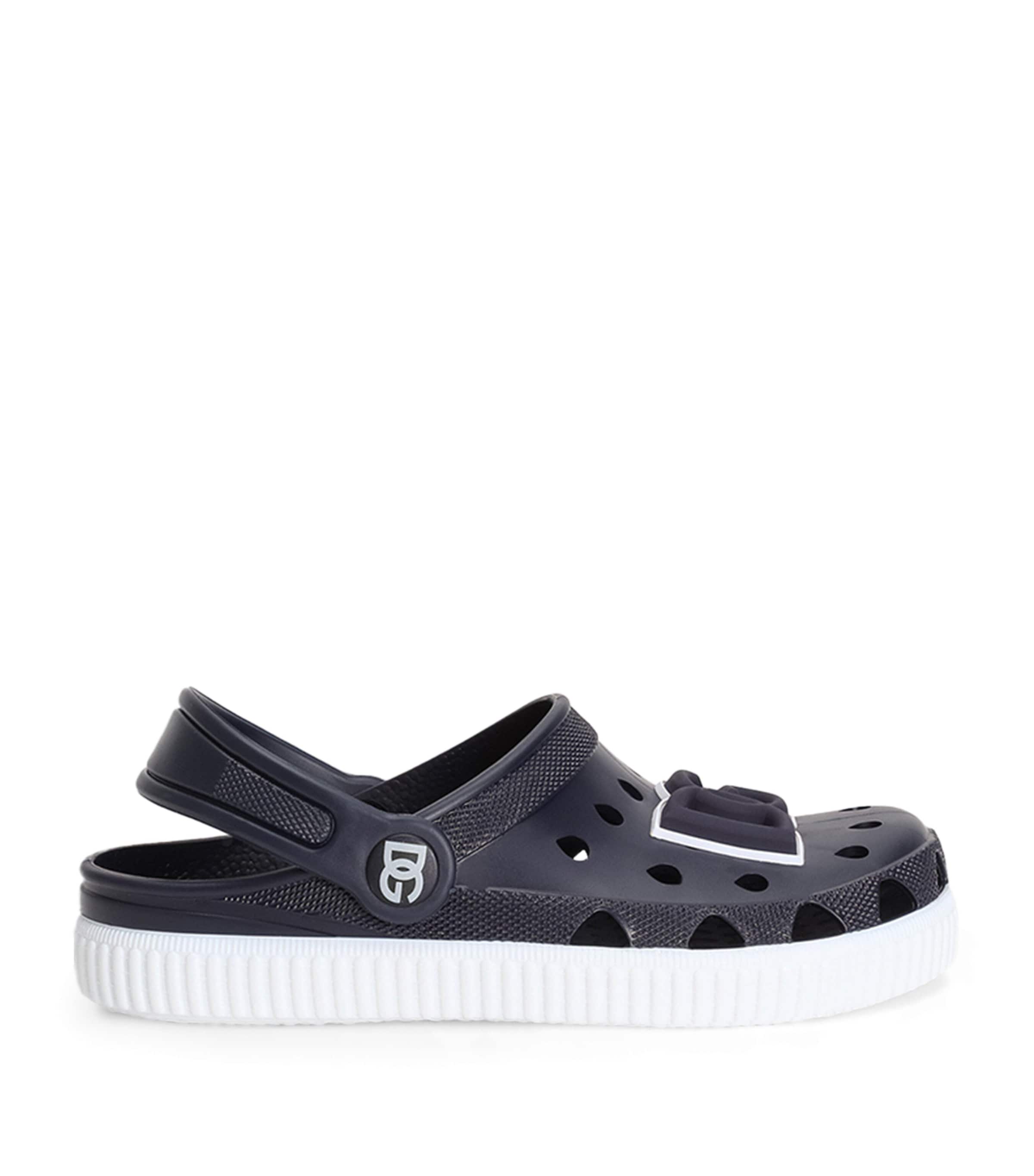 Dolce & Gabbana Kids' Logo Slip-on Sandals