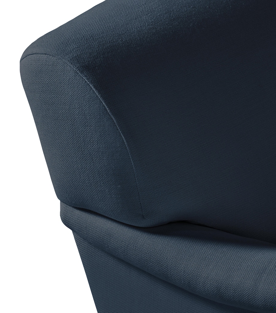 Beechwood and Linen Somerville Club Chair MEDIUM MAHOGANY Image 6