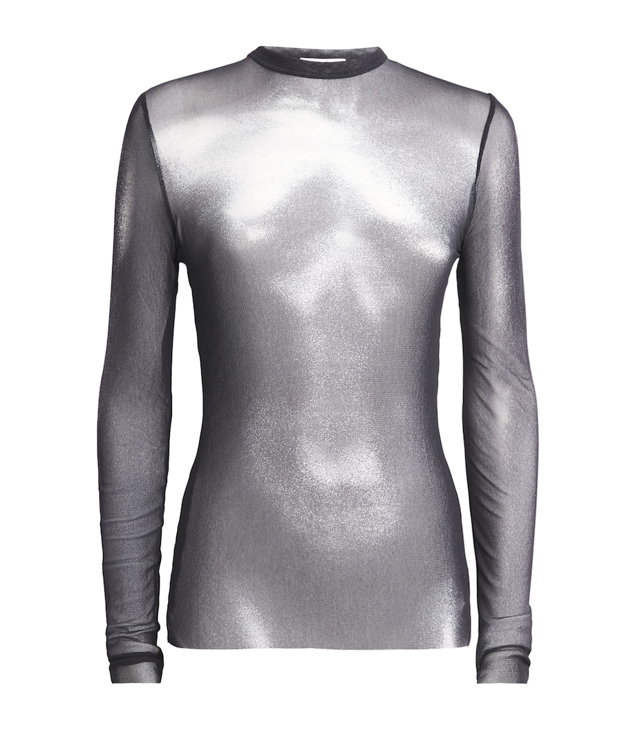 Tulle Body Dust Top 0091-BLACK/SILVER Image 1