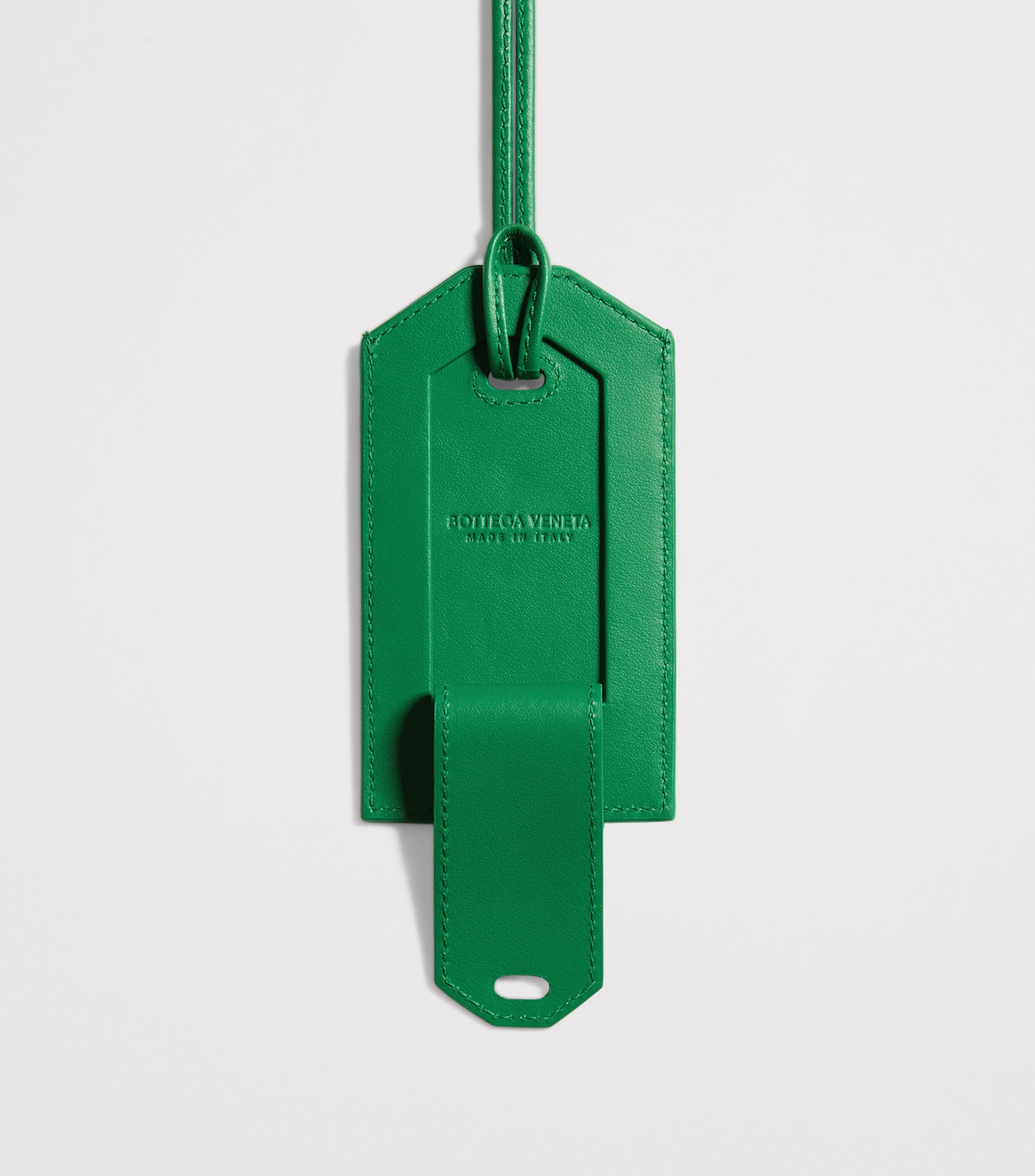 Bottega Veneta Intrecciato Leather Luggage Tag Image 2