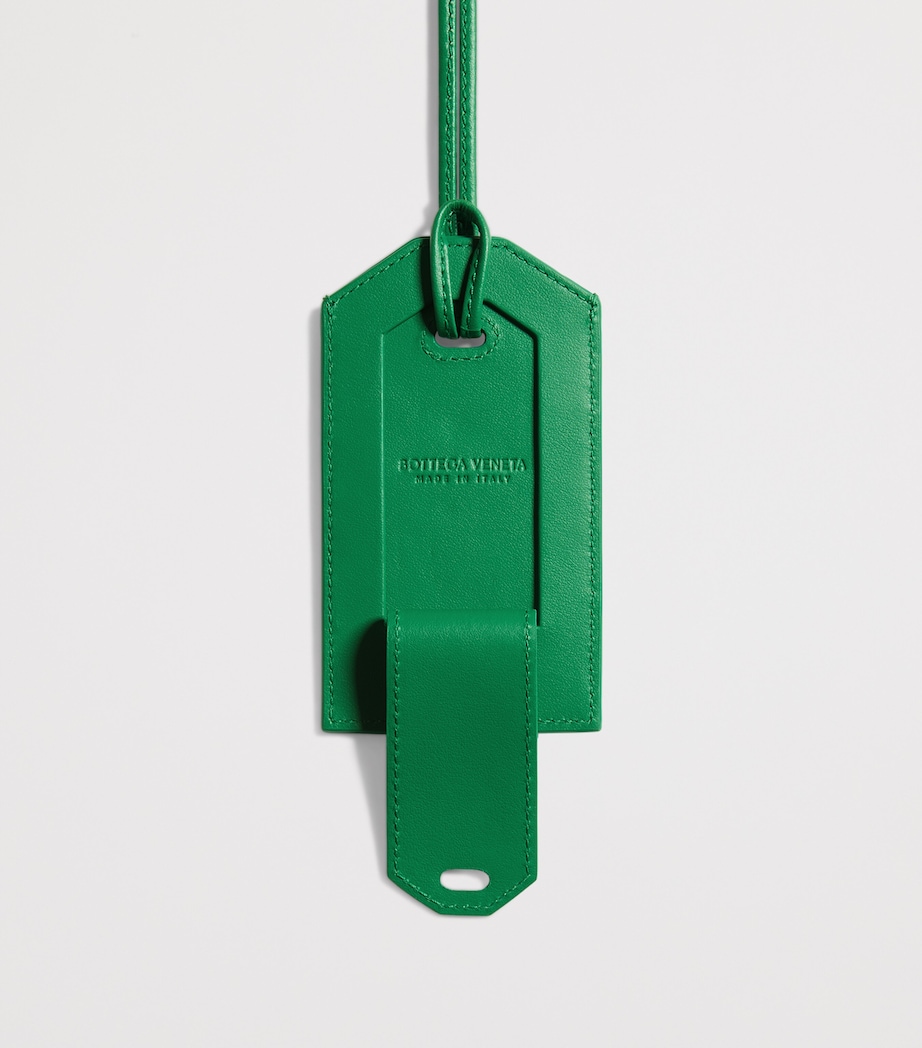 Bottega Veneta Intrecciato Leather Luggage Tag Image 2