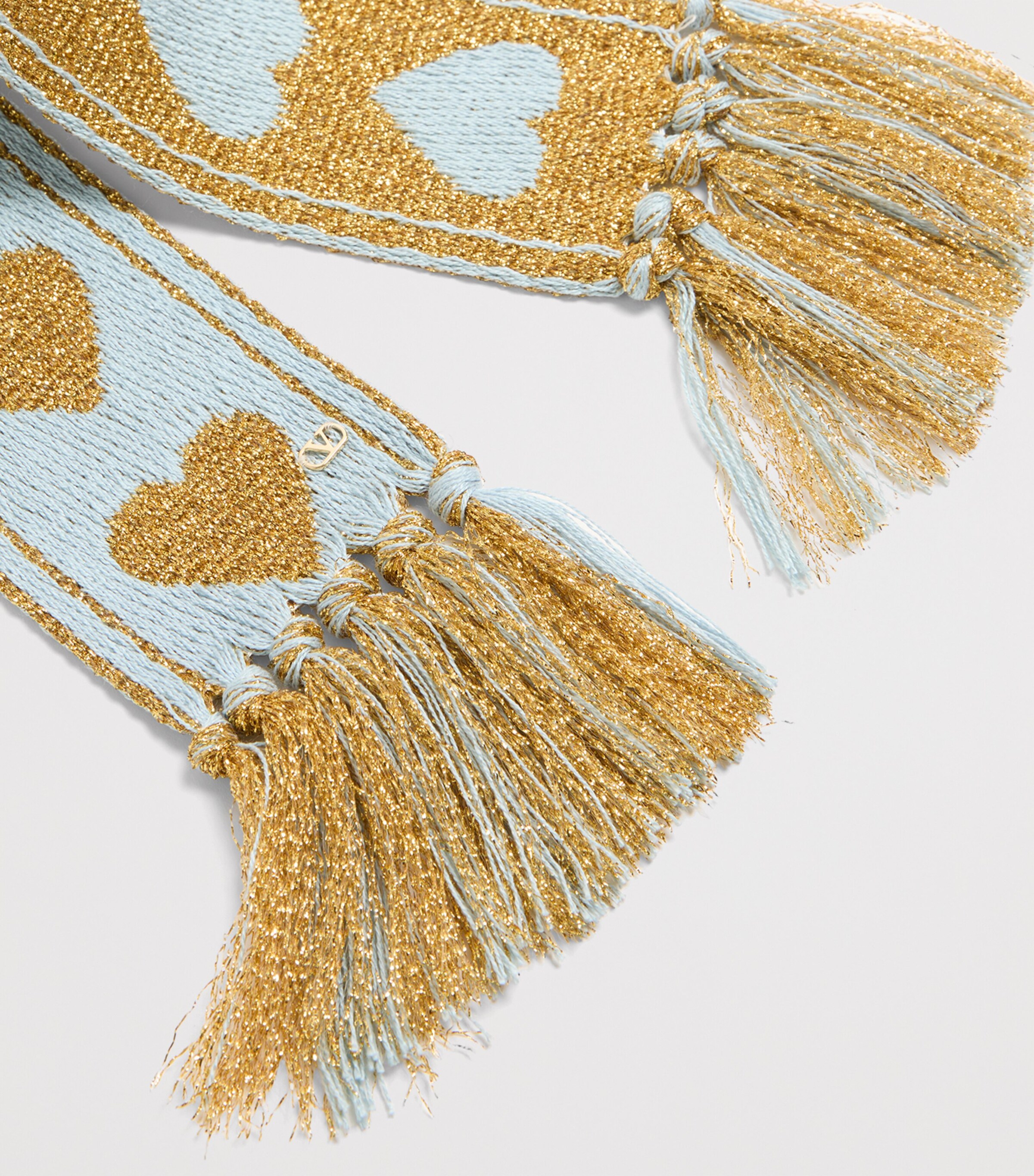 Valentino Garavani Metallic-Detail Antibes Scarf Image 5