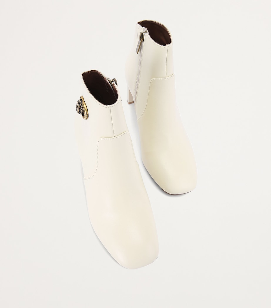 Leather Square-Toe Chelsea Boots BONE Image 4