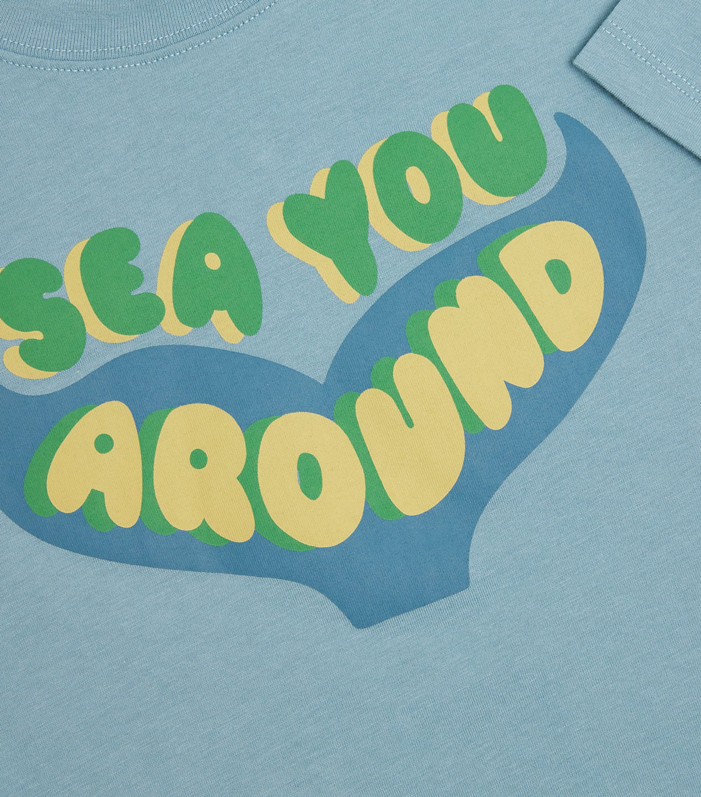 Cotton Sea You Around T-Shirt (2-14 Years) 642AIR FORCE BLUE Image 4