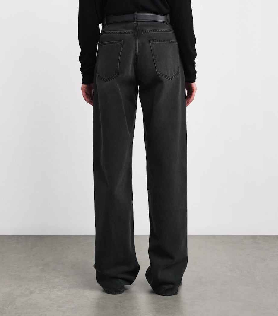 Clair High-Rise Straight Jeans FADED BLACK Image 4