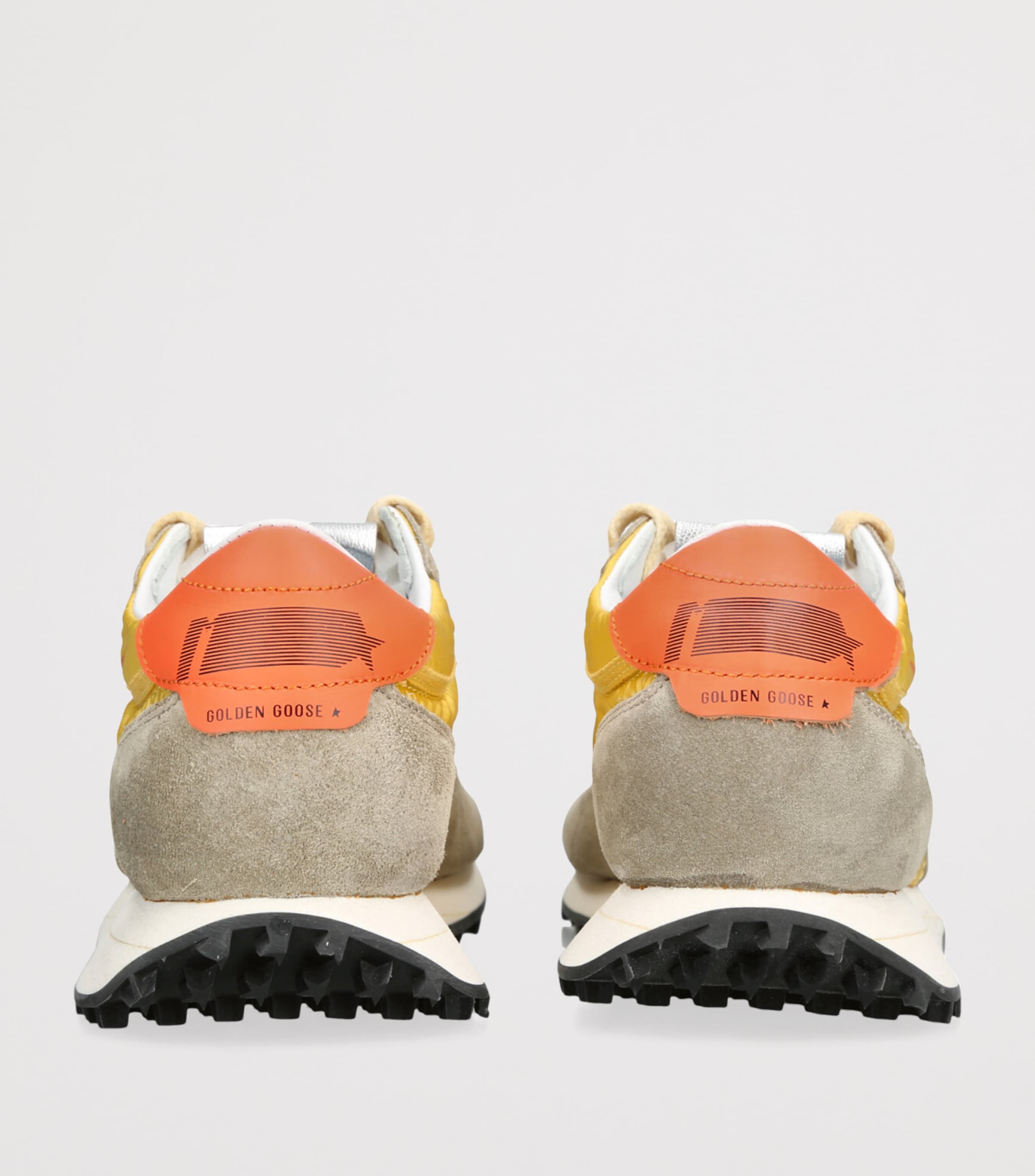 Marathon Golden Goose Running Canvas Leather And Suede Sneakers