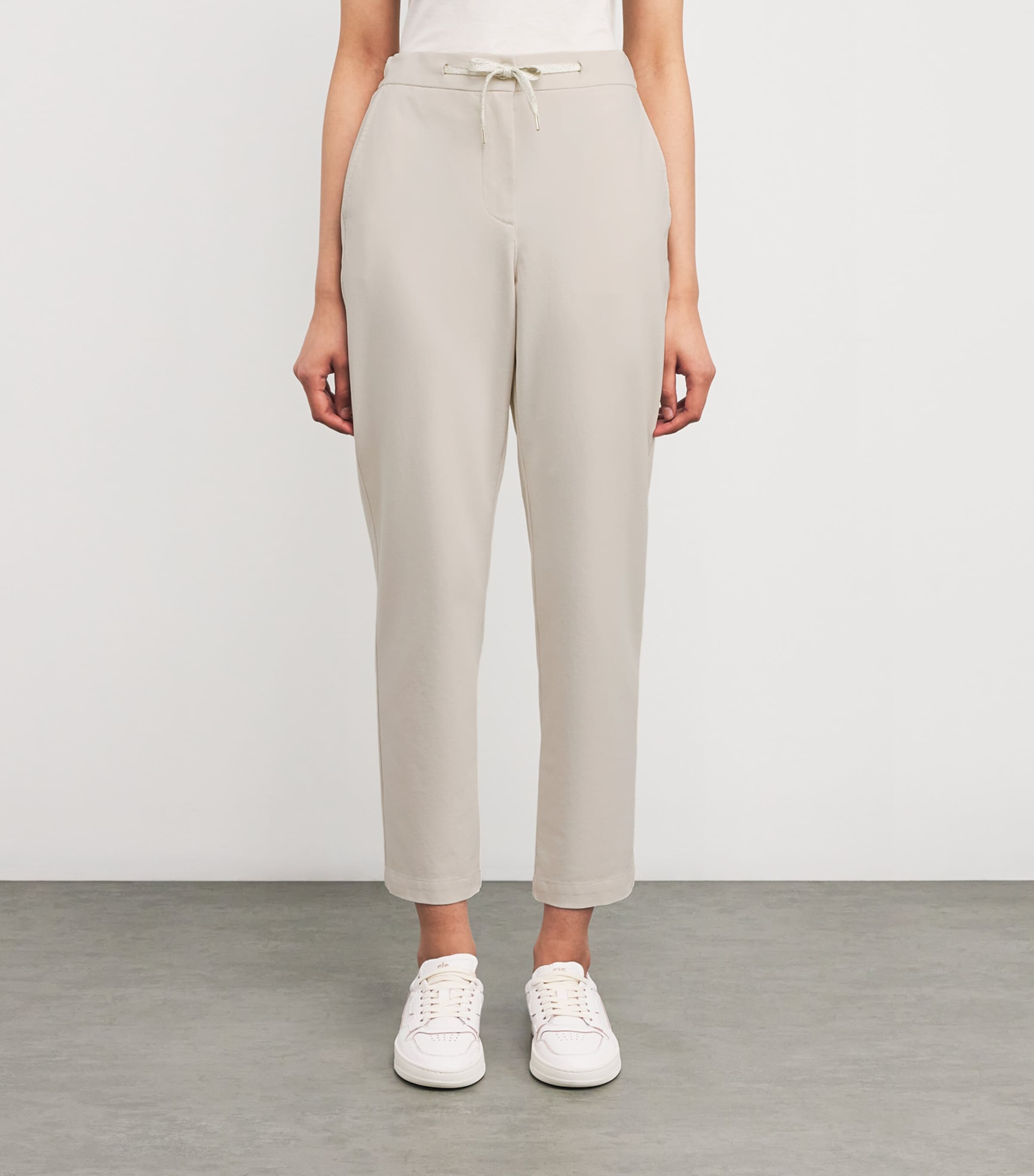 Cotton-Blend Drawstring Trousers SABBIA Image 3