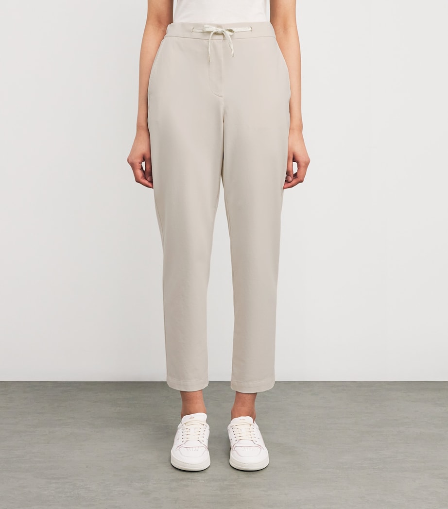 Cotton-Blend Drawstring Trousers SABBIA Image 3