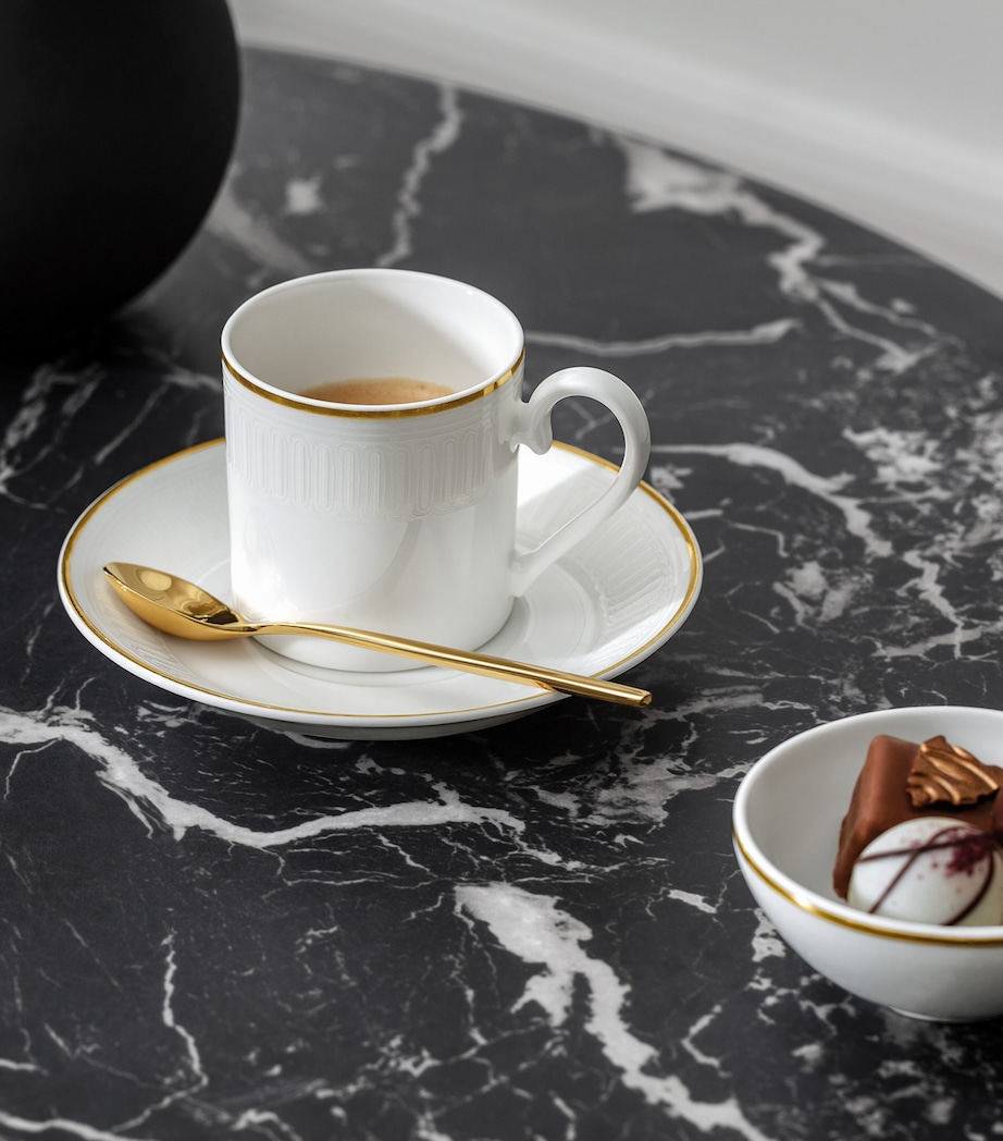 Bone Porcelain Château Septfontaines Espresso Saucer WHITE Image 3