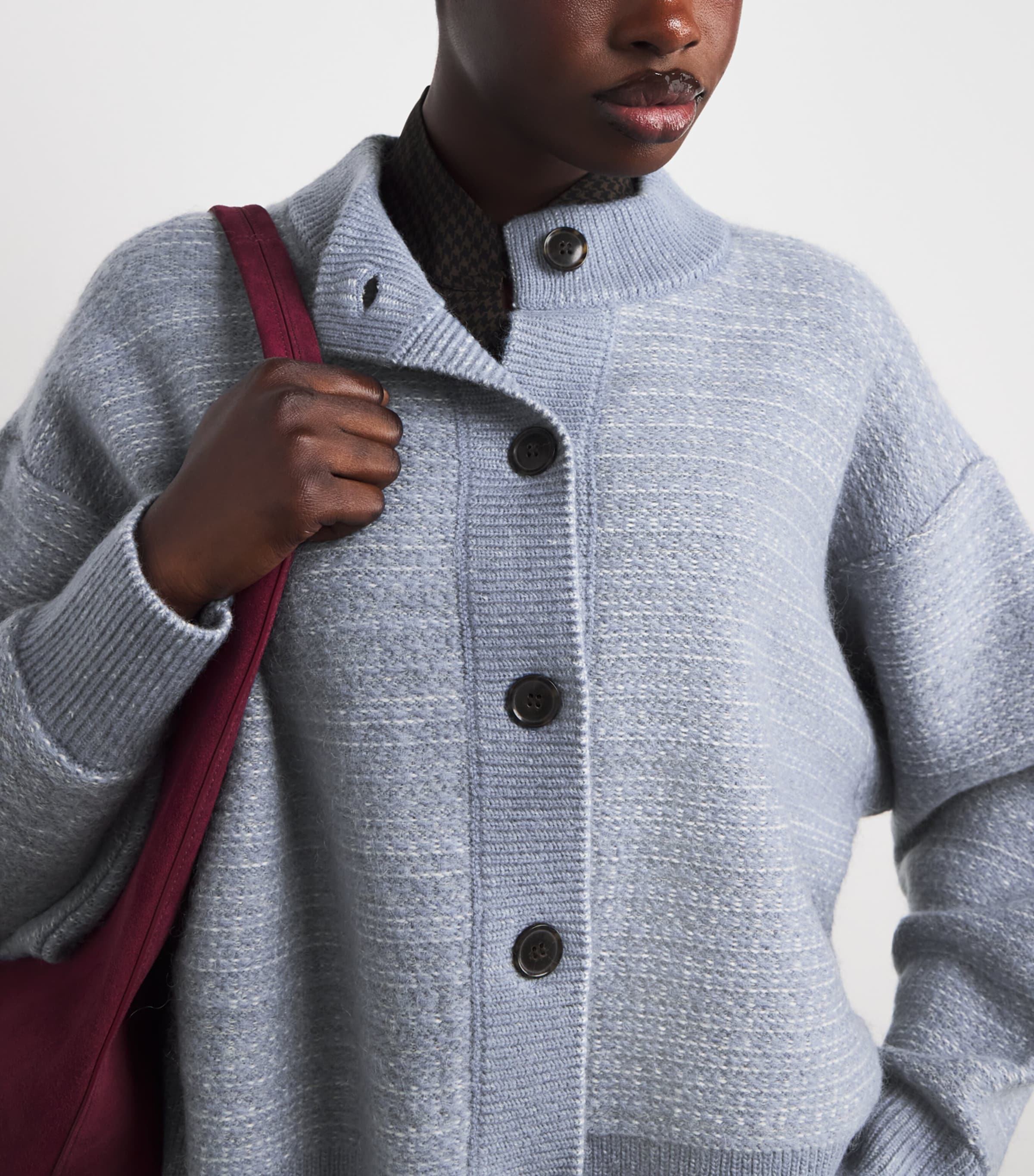 Wool-Blend Femme Cardigan SKY BLUE MULTI Image 6