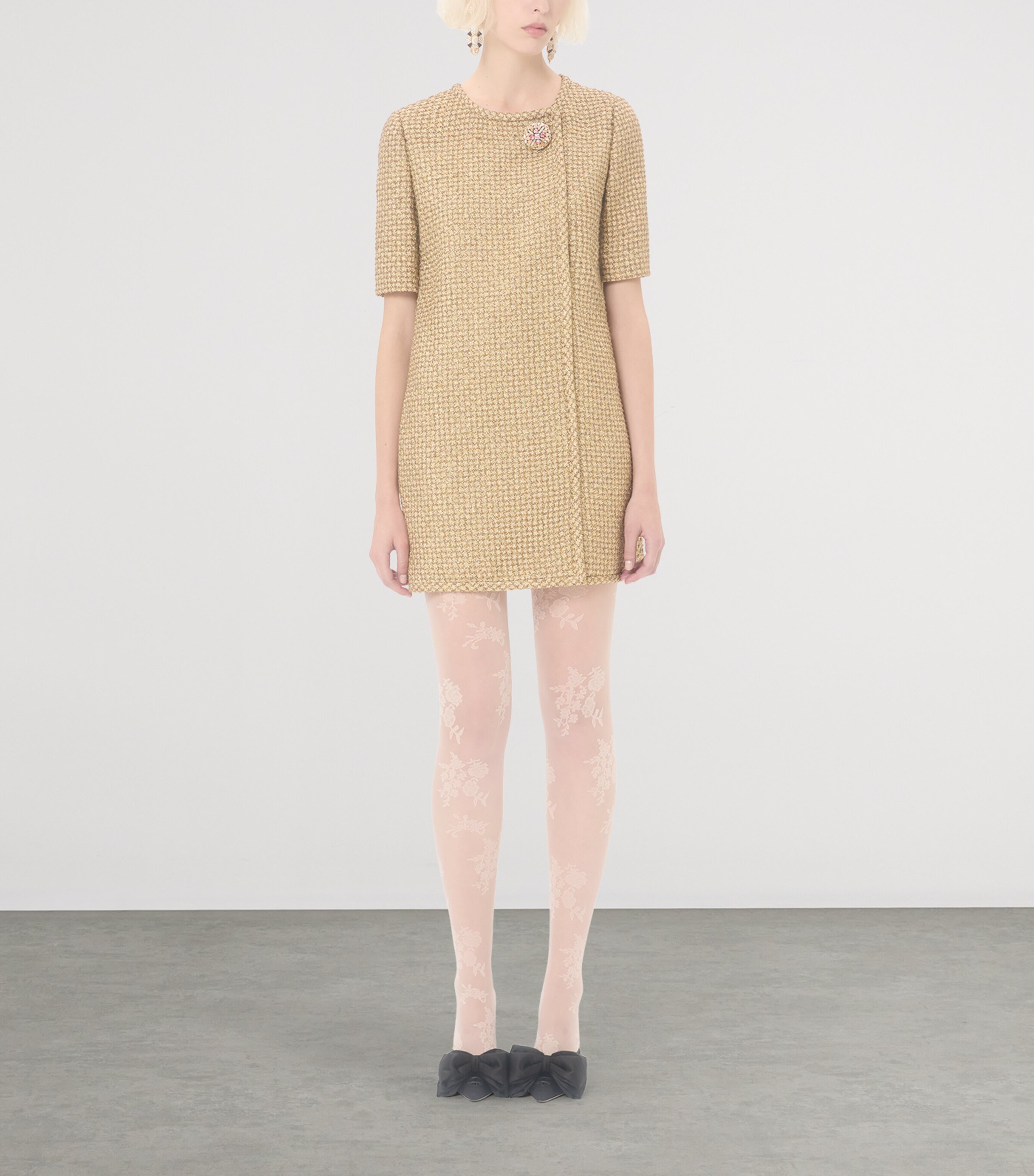 Valentino Womens Metallic Wrap Mini Dress Image 4