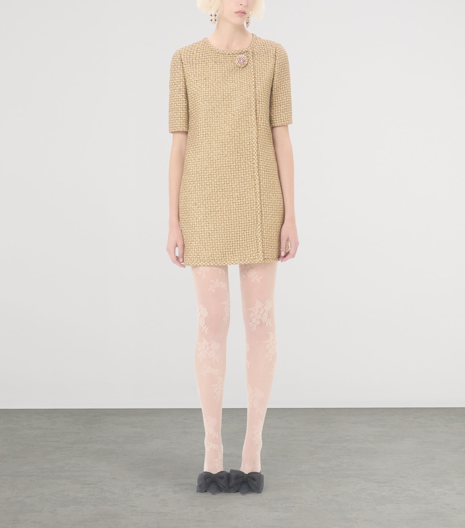 Valentino Womens Metallic Wrap Mini Dress Image 4