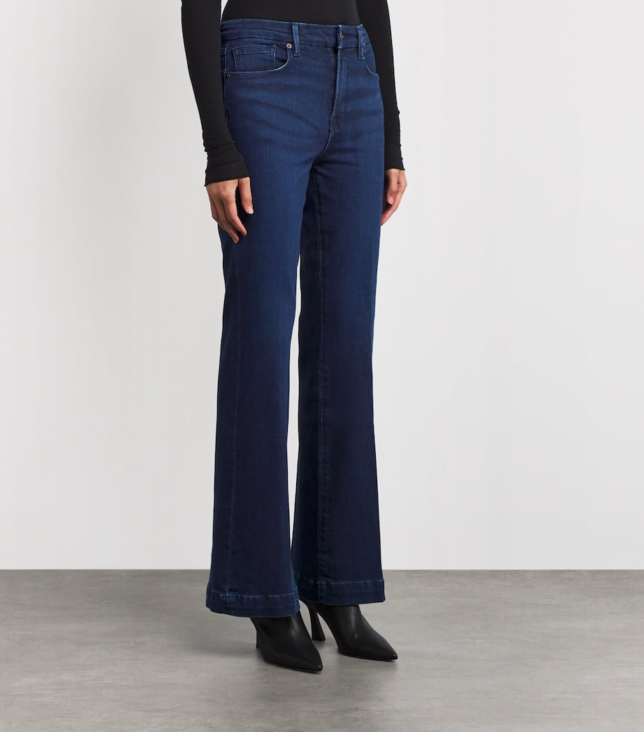 Compression Mid-Rise Flared Jeans INDIGO1150 Image 3