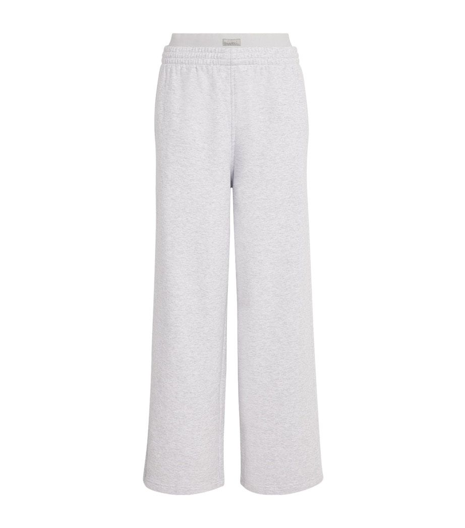Cotton-Blend Double-Waistband Sweatpants LIGHT HEATHER GREY Image 1