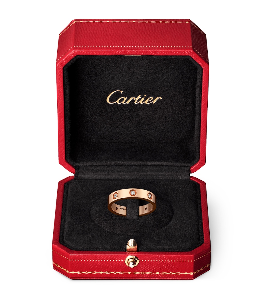 Rose Gold and Diamond LOVE Ring MULTI Image 9