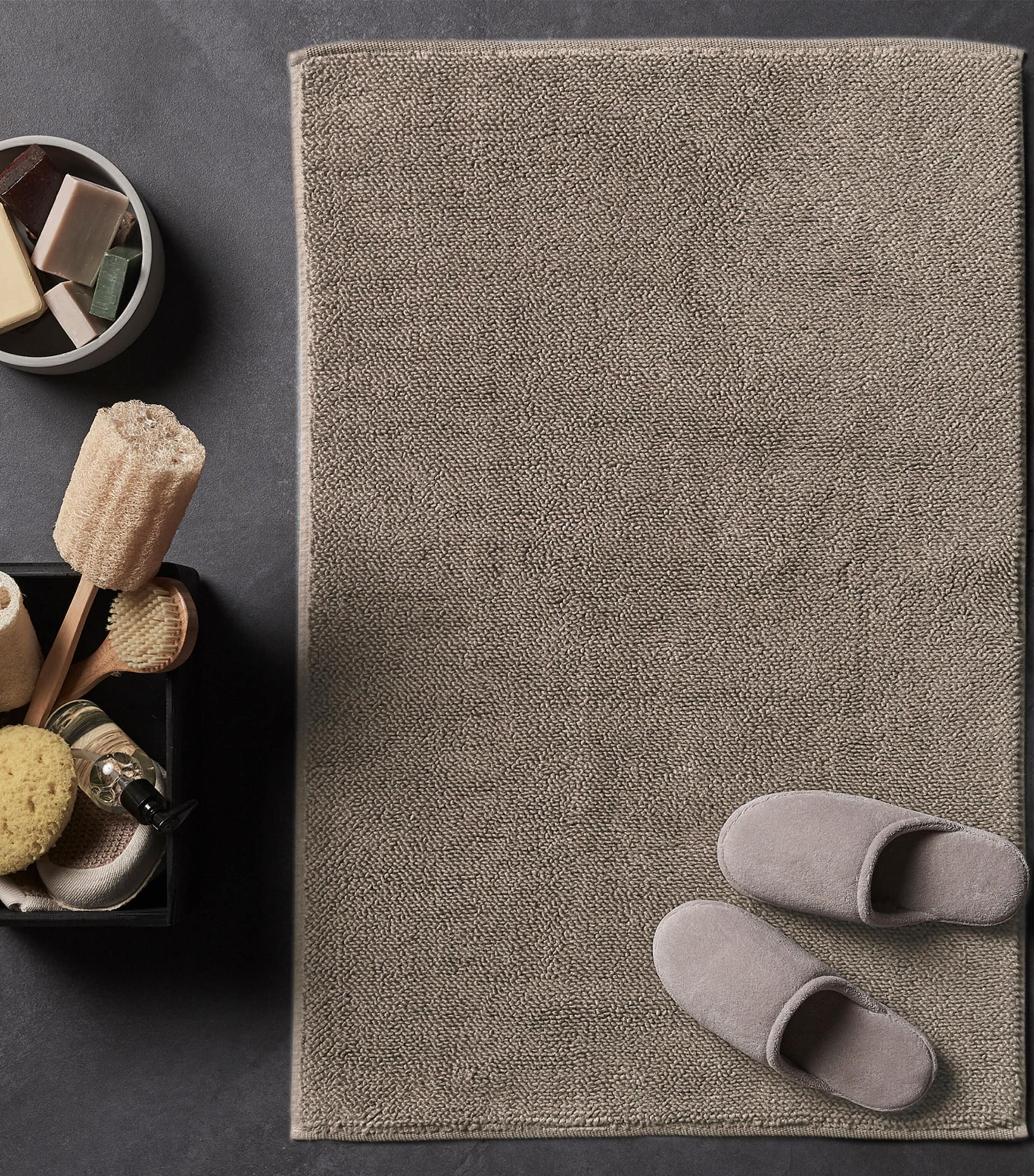 Hamam Organic Cotton Pera Woven Bath Mat (100cm x 150cm) Vapour Image 3