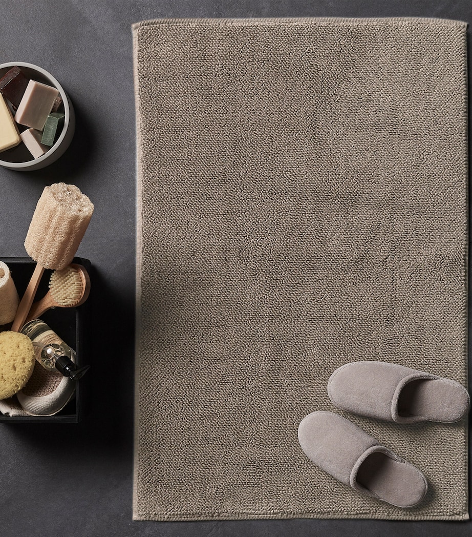 Organic Cotton Pera Woven Bath Mat (100cm x 150cm) VAPOUR Image 3