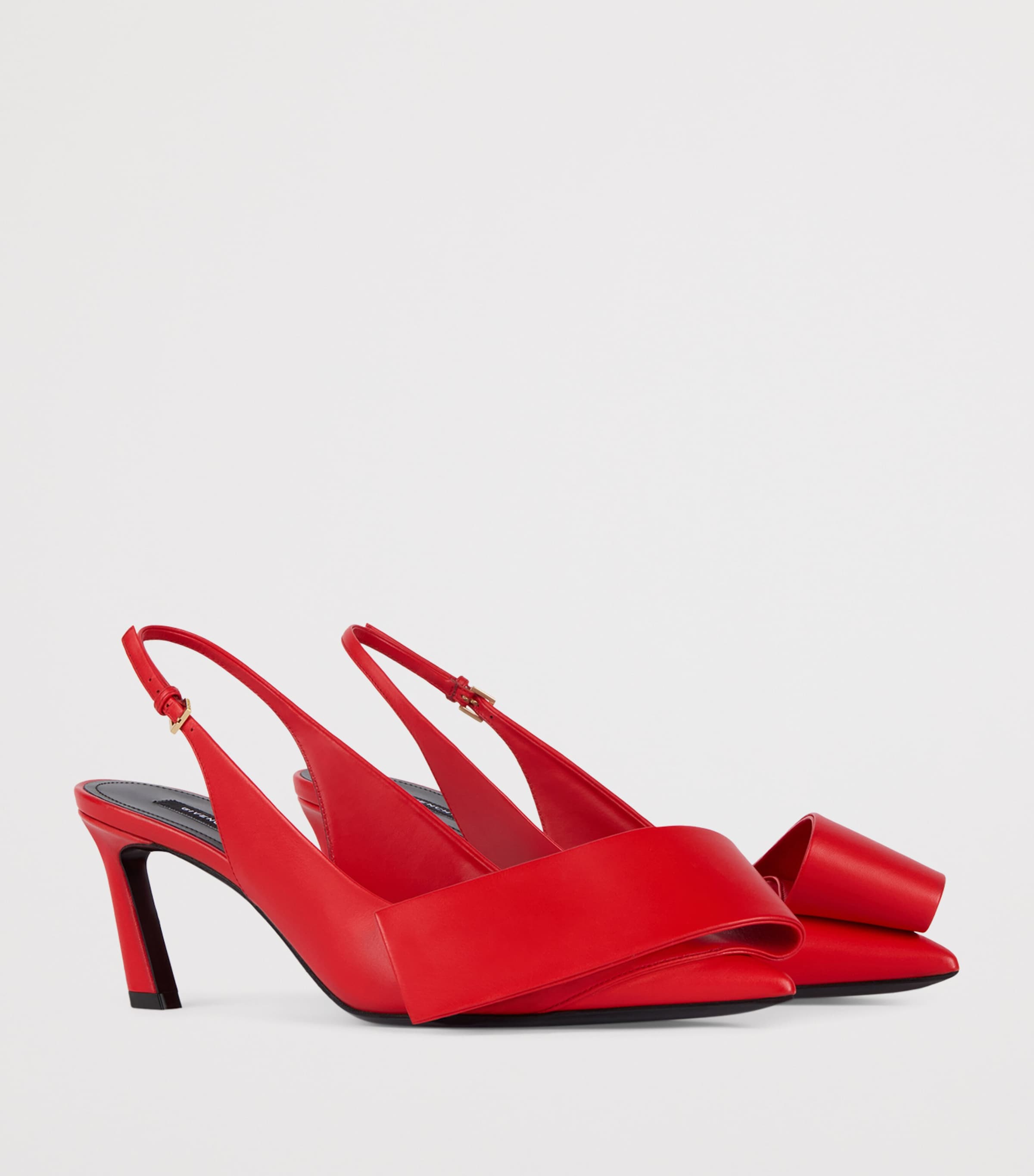 Givenchy Leather Twisted Ribbon Slingback Heels 65 Image 3